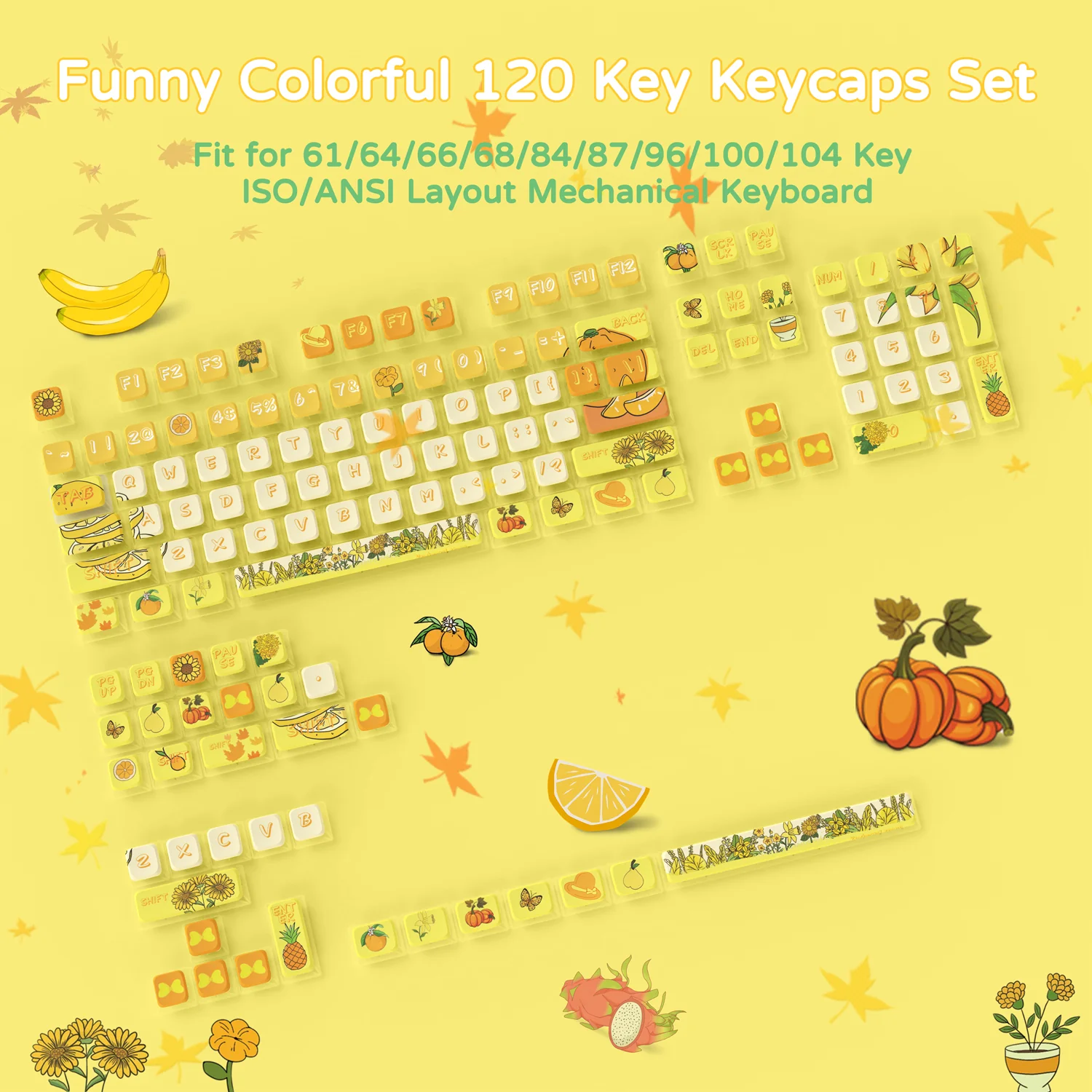 ATTACK SHARK 120 Keys PBT Dye-Sublimation Pudding Keycaps Set - Image 68