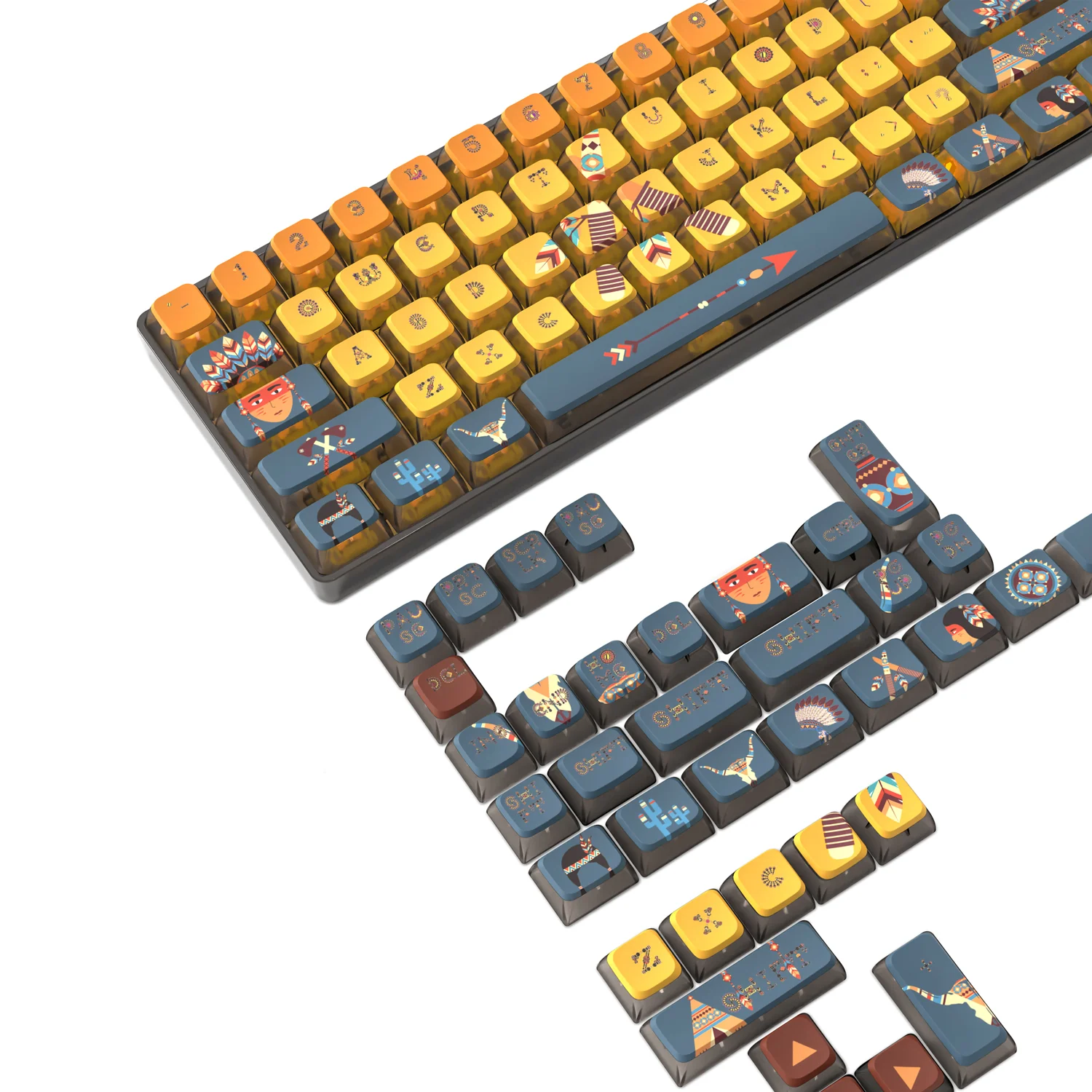 ATTACK SHARK 120 Keys PBT Dye-Sublimation Pudding Keycaps Set - Image 69