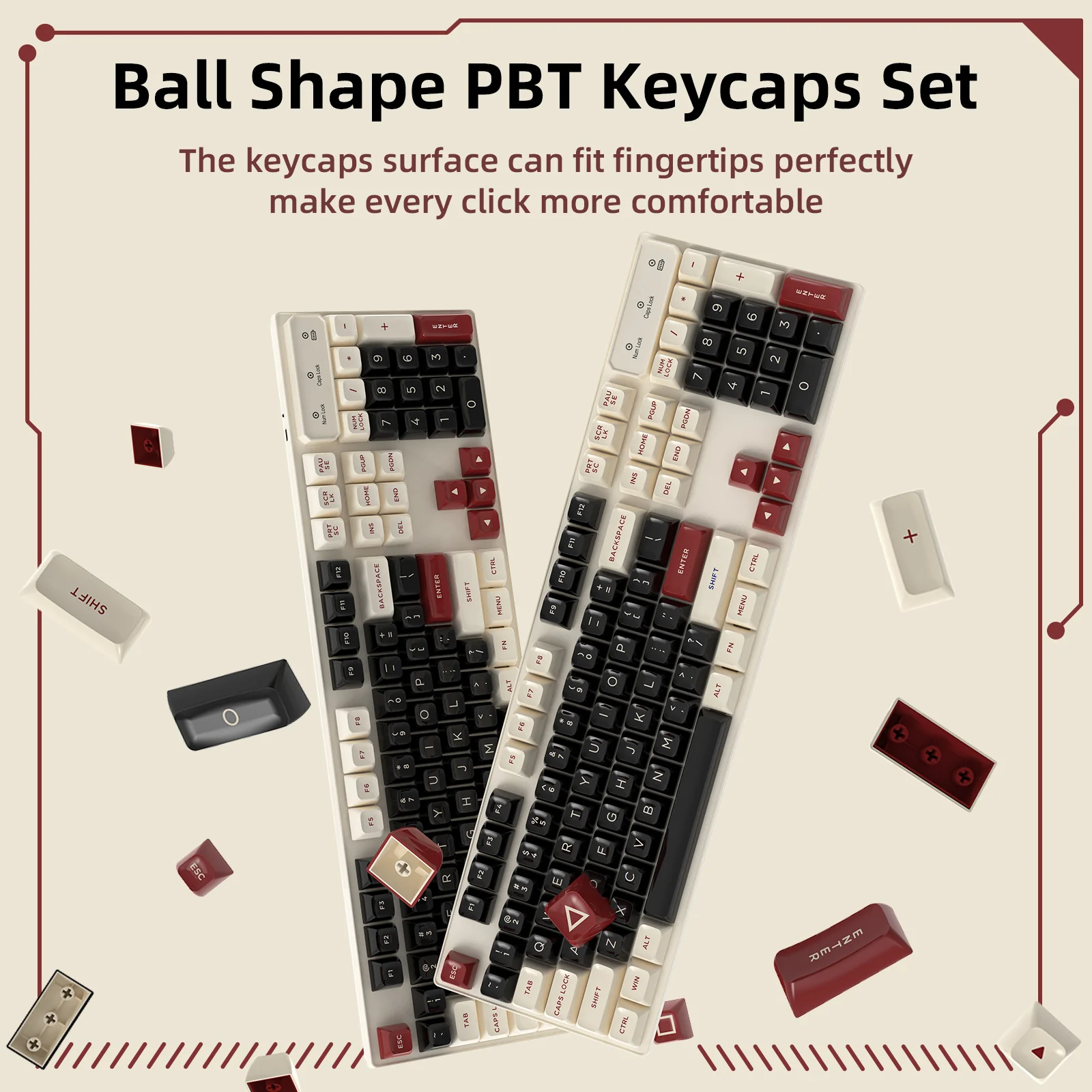 ATTACK SHARK 149 Keys PBT Keycaps Double Shot Full Keycap Set - Image 5