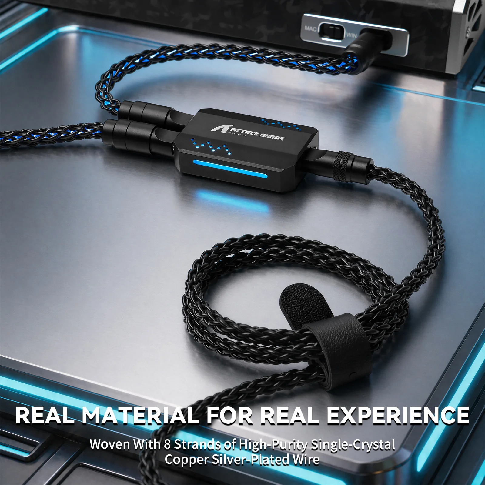 ATTACK SHARK C07 PRO 2-In 1  Type C Cable for 8KHz Gaming Keyboard/Mouse - Image 16