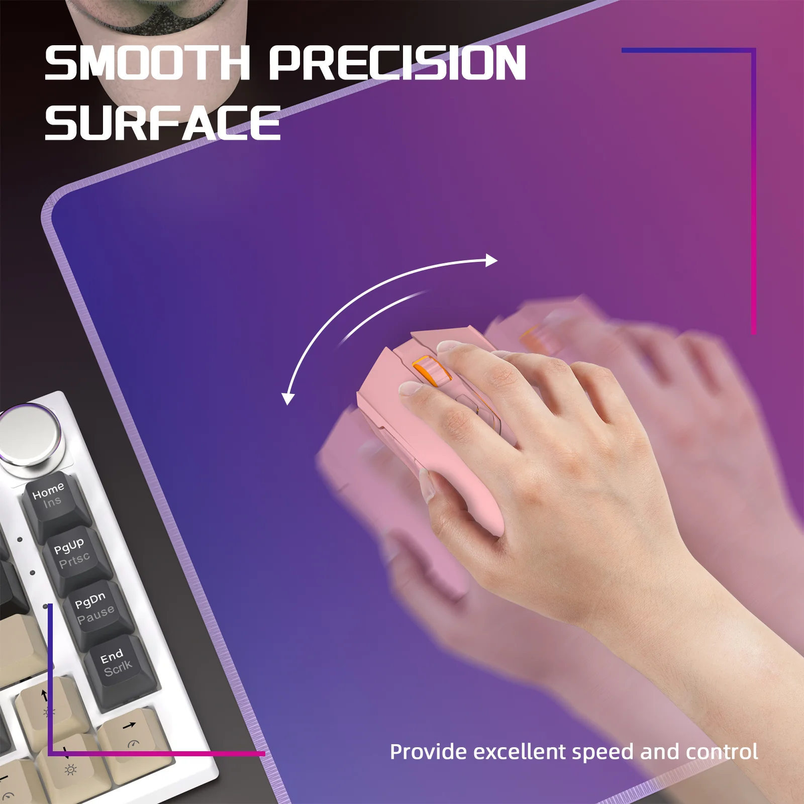 ATTACK SHARK CM03 eSport Gaming Mouse Pad (Rainbow Coated) - Image 4