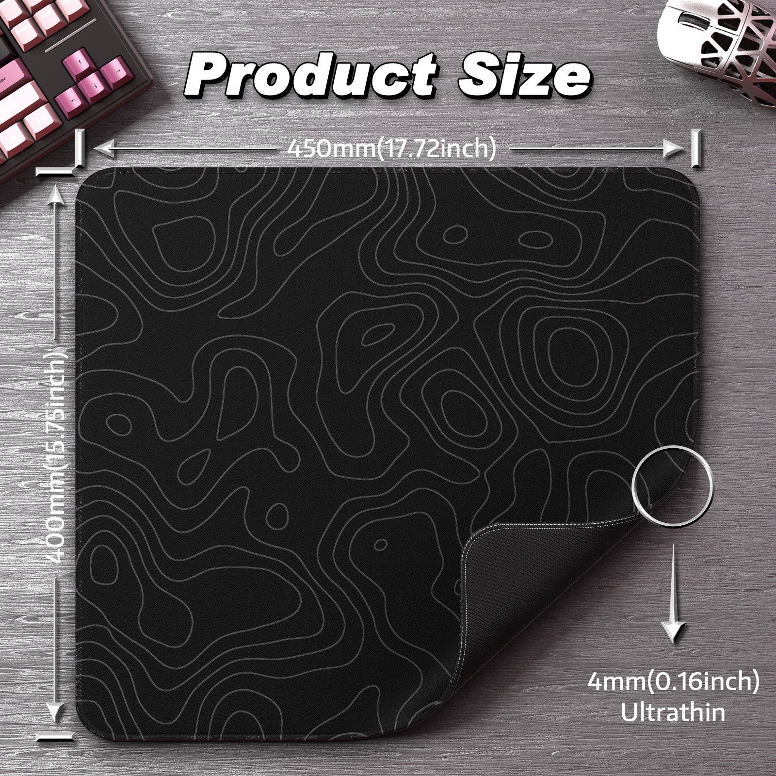 ATTACK SHARK CM02 eSport Gaming Mousepad (450x400x4 MM) - Image 90