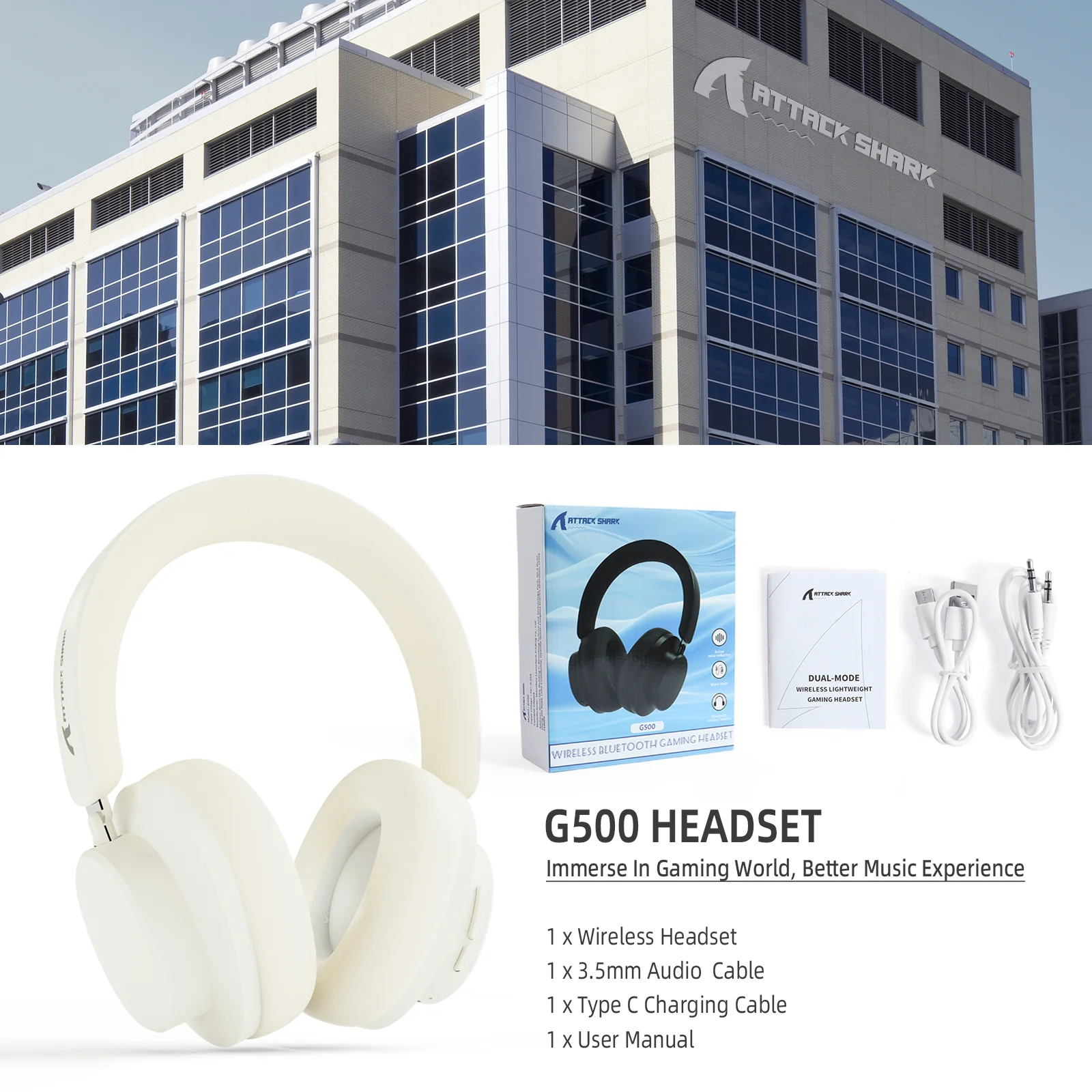 ATTACK SHARK G500 Ultra-Light Dual-Mode Gaming Headset - Image 20