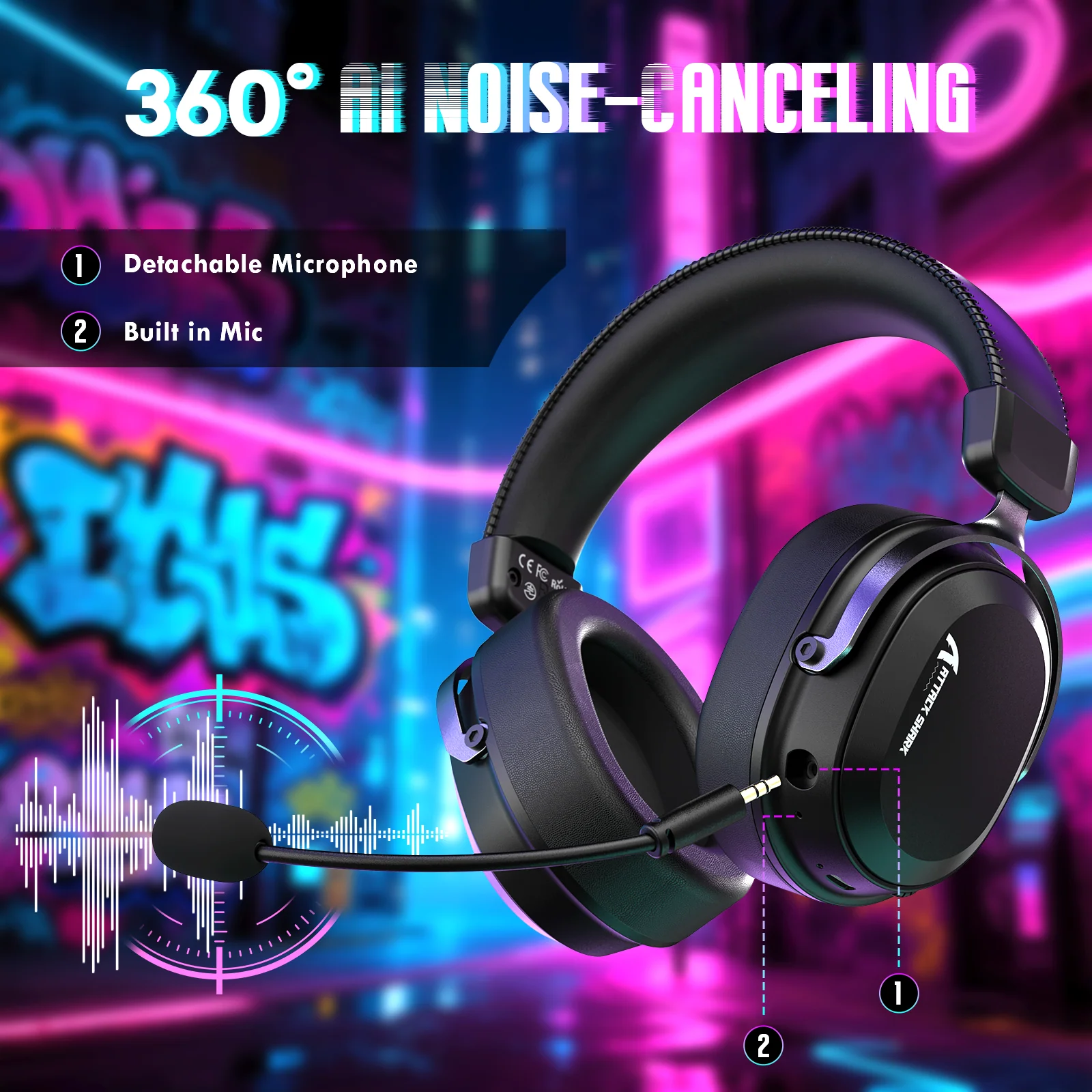 ATTACK SHARK L30PRO Wireless Gaming Headset - Image 14