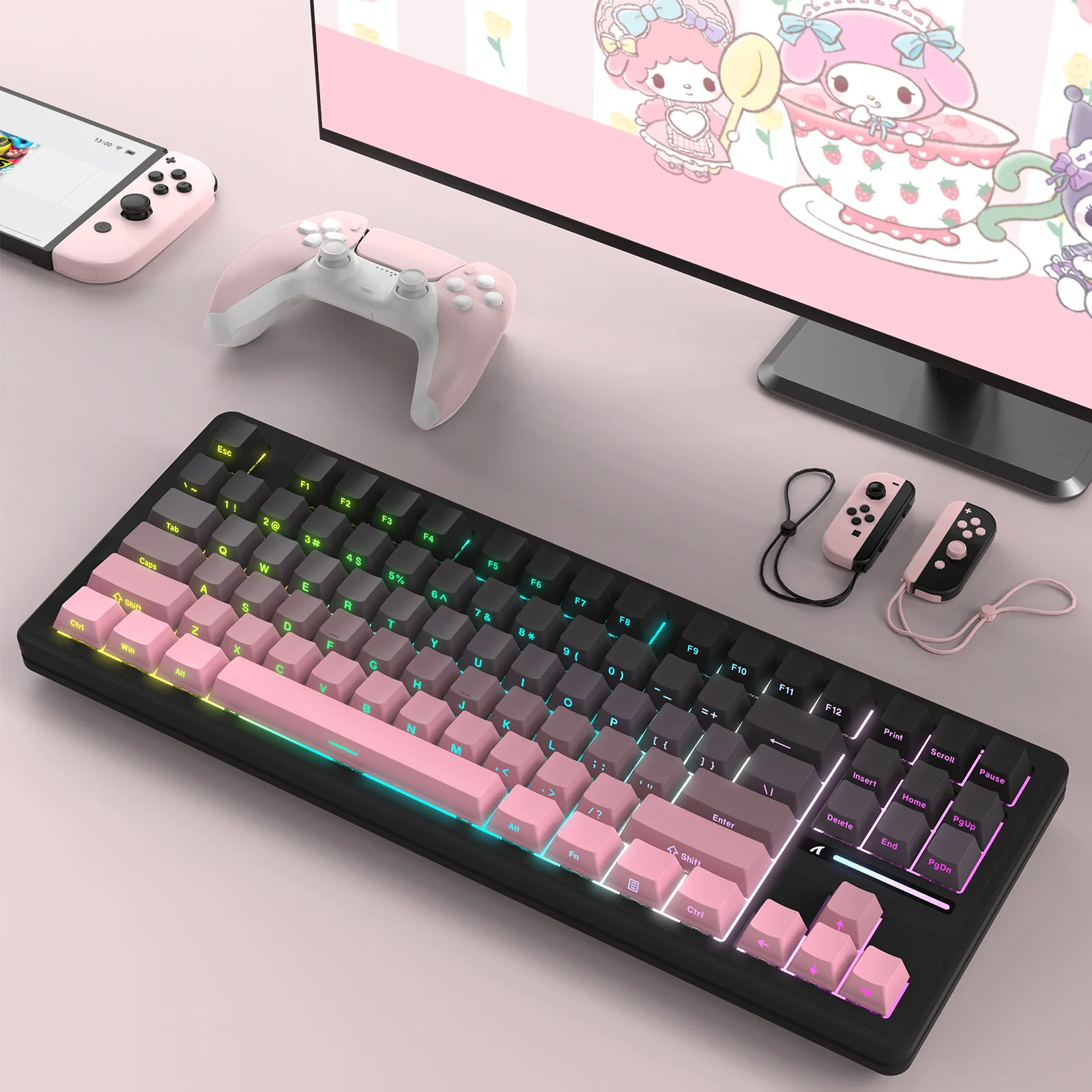 ATTACK SHARK M87PRO Wireless Mechanical Keyboard with Side Printed PBT Keycaps - Image 18