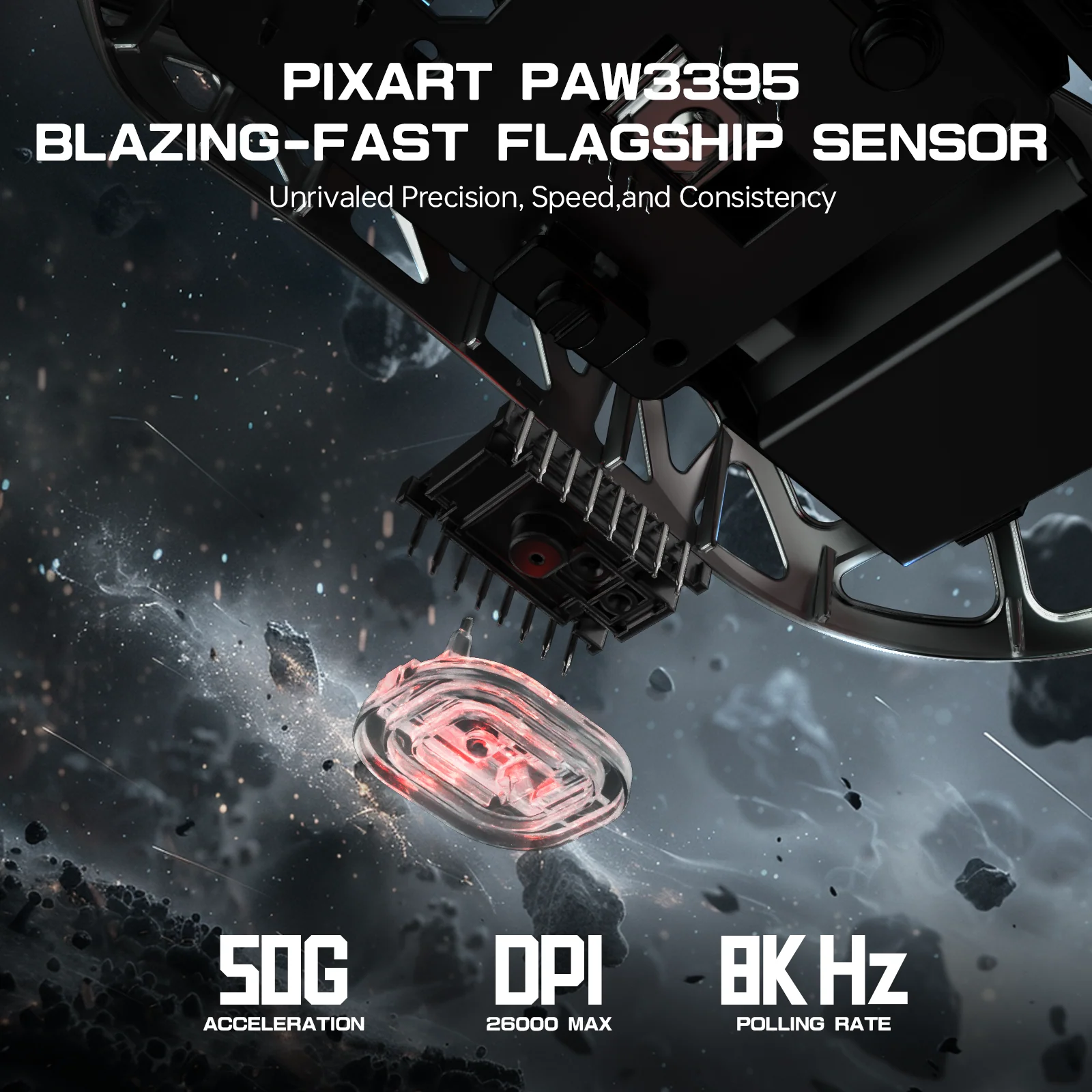 ATTACK SHARK R3 Magnesium Alloy Gaming Mouse 8K with C06 Coiled Cable - Image 6
