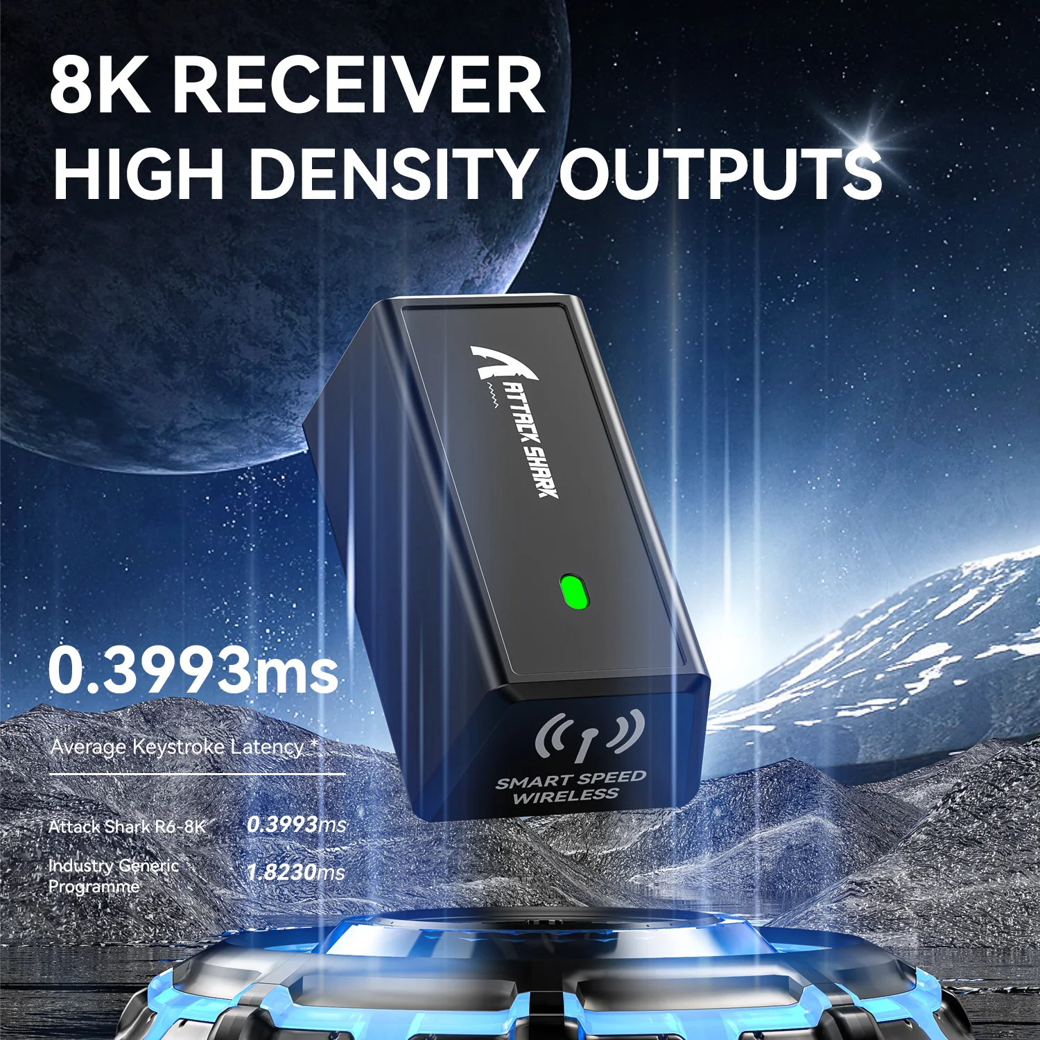 ATTACK SHARK R6 Ultralight 39g Wireless 8K PAW3950MAX Gaming Mouse - Image 6