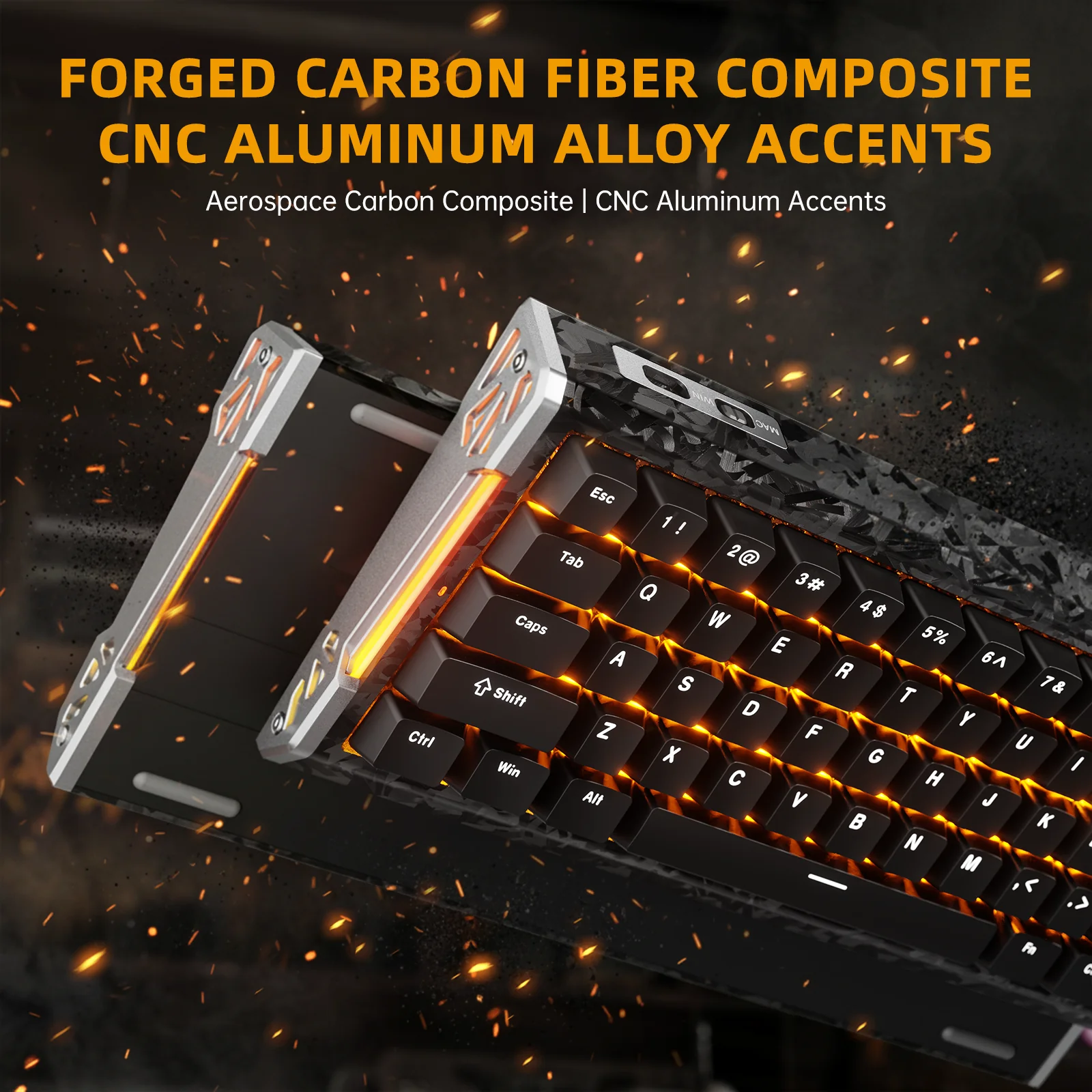 ATTACK SHARK R68 HE Carbon Fiber Rapid Trigger Keyboard Magnetic Switch - Image 13