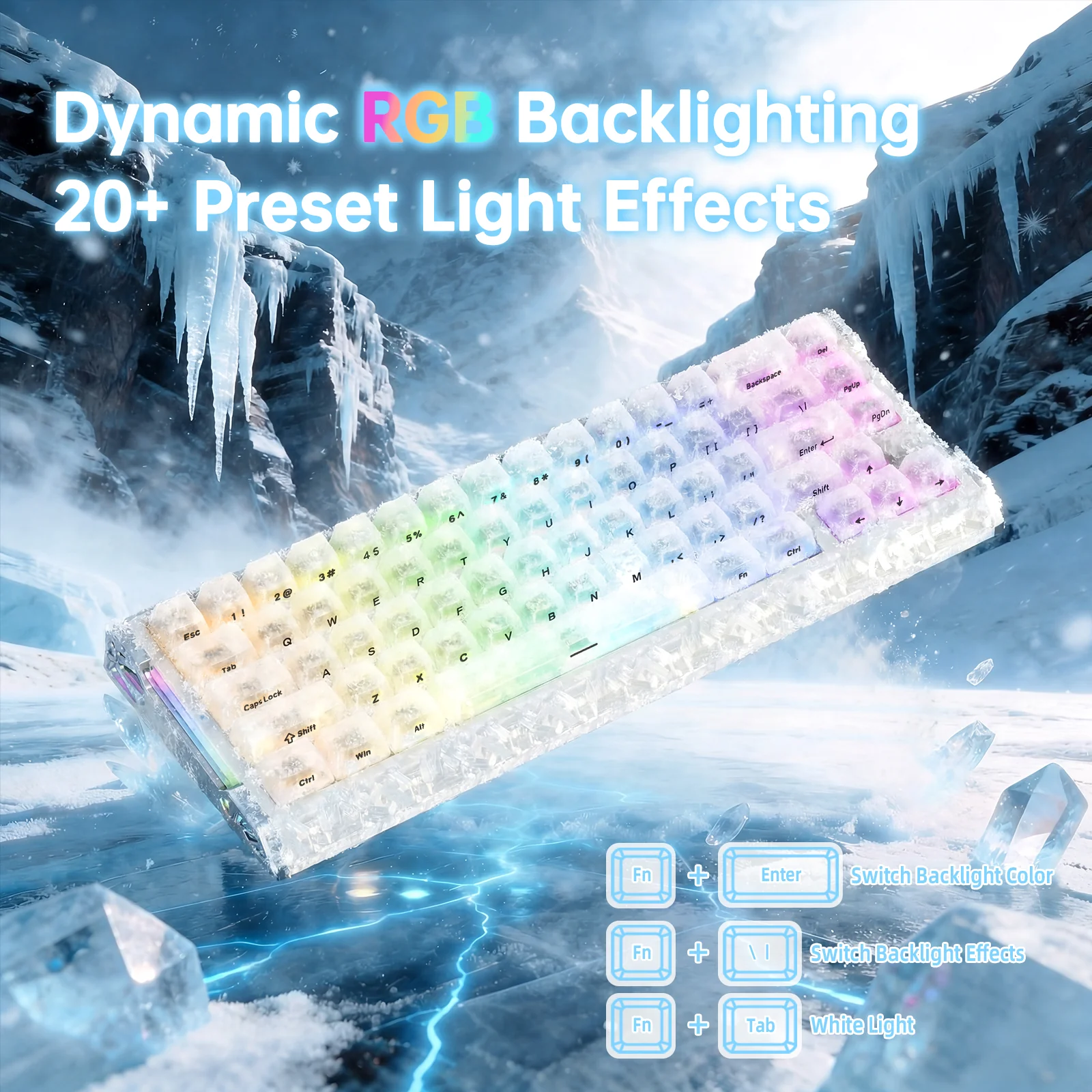 ATTACK SHARK R68 HE Carbon Fiber Wired Rapid Trigger Magnetic Switch Keyboard With C01 Ultra RGB Coiled Cable - Image 16