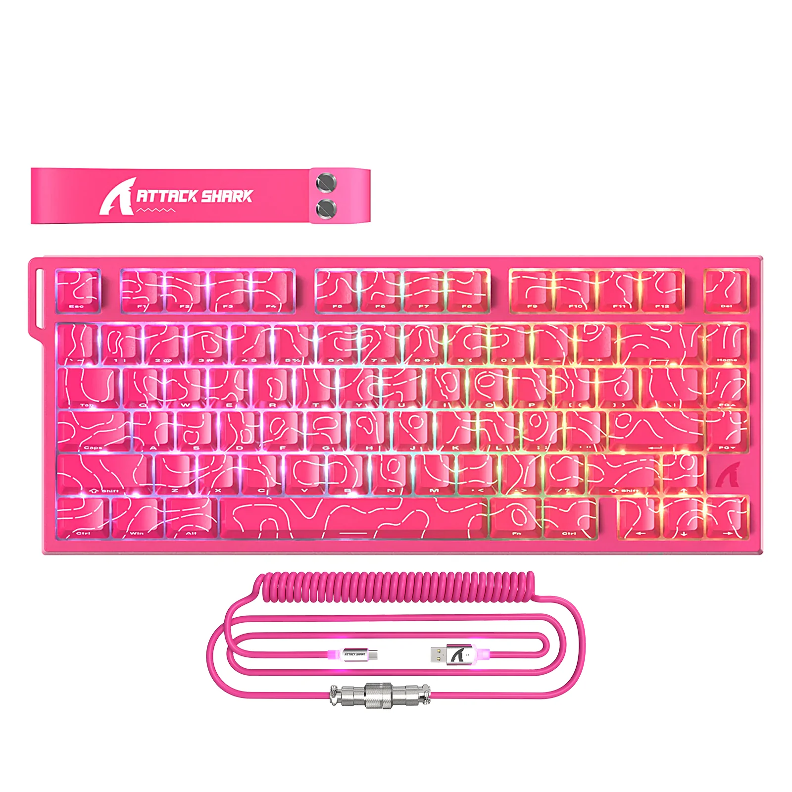 ATTACK SHARK R82 HE Wired 75% Gaming Keyboard  with C01ULTRA LED Cable - Image 20