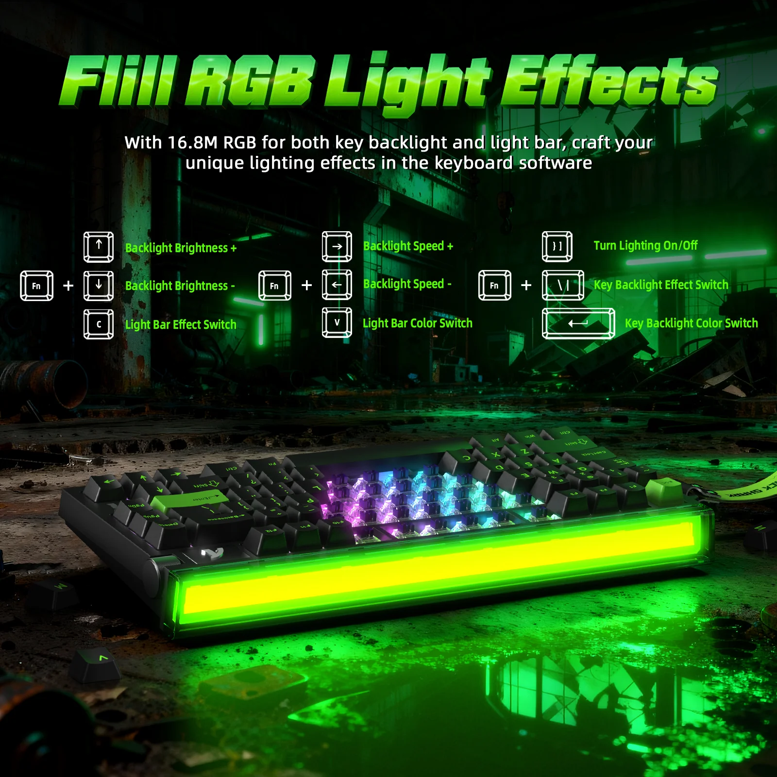 ATTACK SHARK R85 HE Rapid Trigger Keyboard with C01ULTRA LED Cable - Image 9