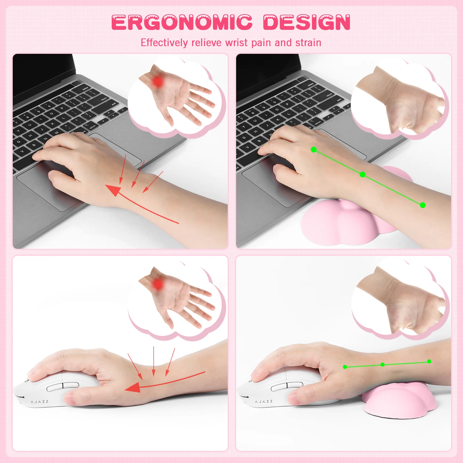 ATTACK SHARK X MAMBASNAKE Cloud Mouse Wrist Rest - Image 21