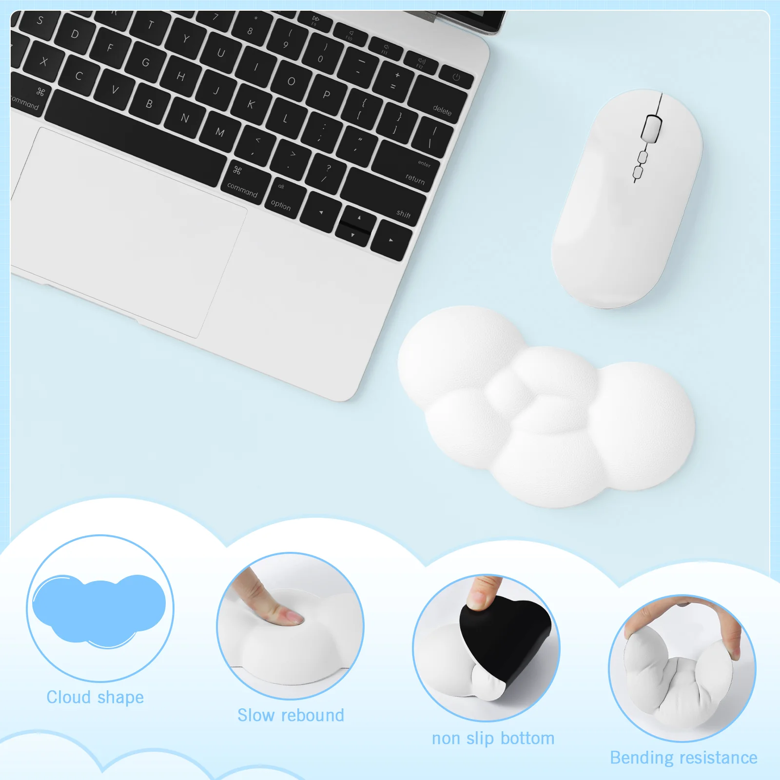ATTACK SHARK X MAMBASNAKE Cloud Mouse Wrist Rest - Image 3