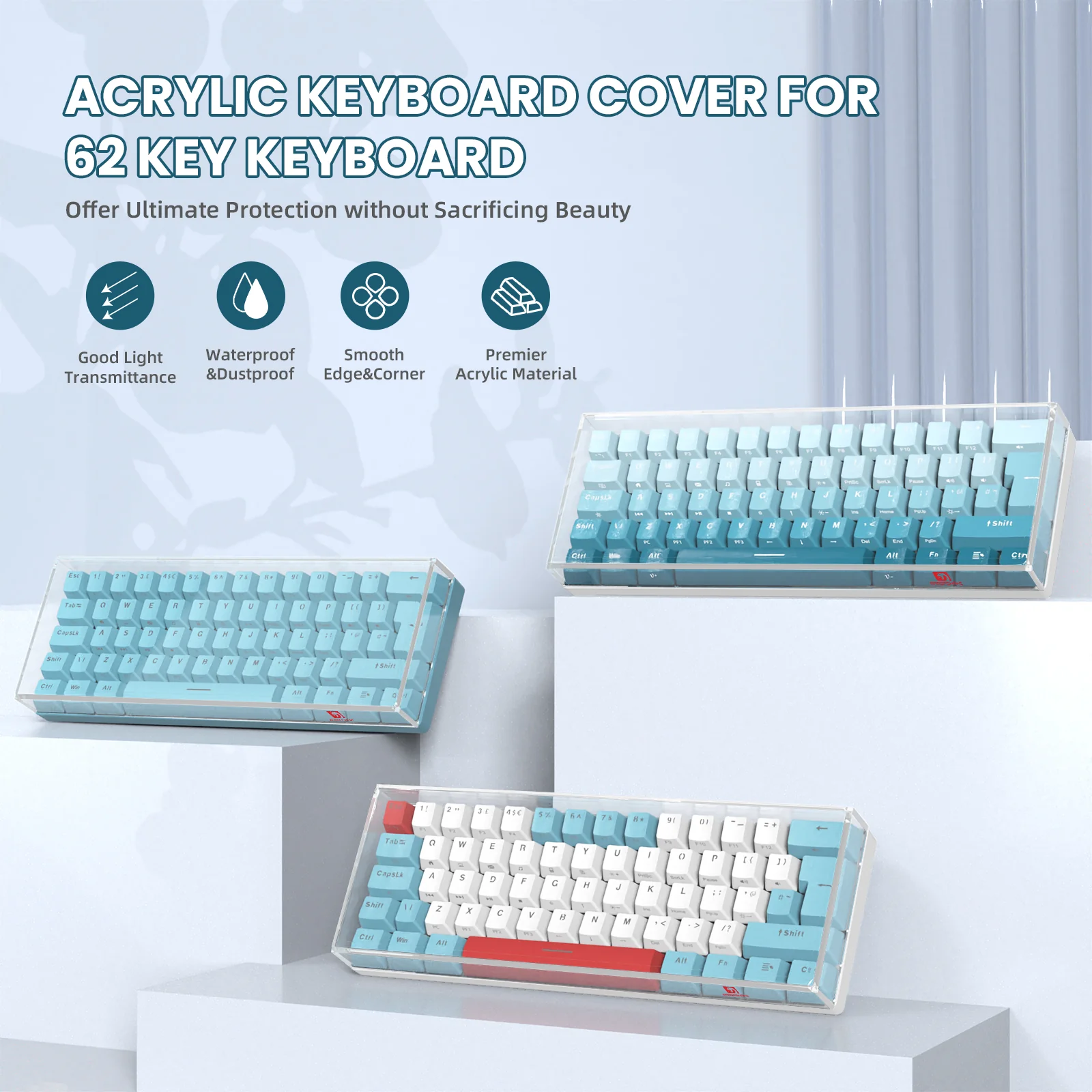 ATTACK SHARK x MAMBASNAKE 68-Key Keyboard Cover Fade Color - Image 16