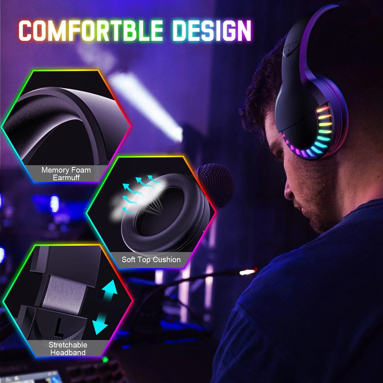 ATTACK SHARK x MAMBASNAKE SH33 Wireless Bluetooth Headset - Image 6