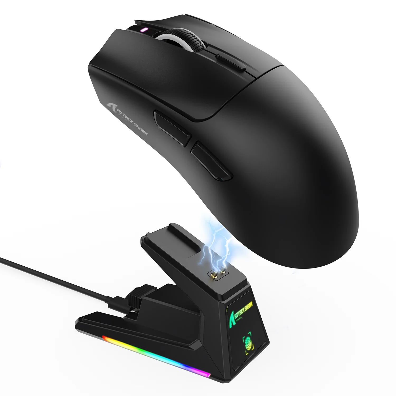 ATTACK SHARK X1 Tri-mode Gaming Mouse With Touchpad RGB Charging Dock PAW3395PRO Sensor - Image 10