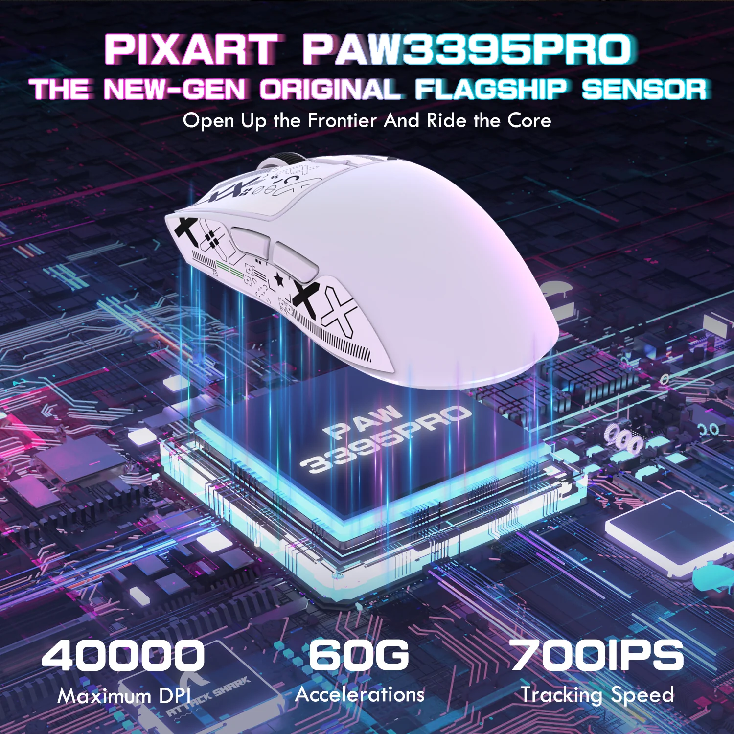 ATTACK SHARK X1 Tri-mode Gaming Mouse With Touchpad RGB Charging Dock PAW3395PRO Sensor - Image 31