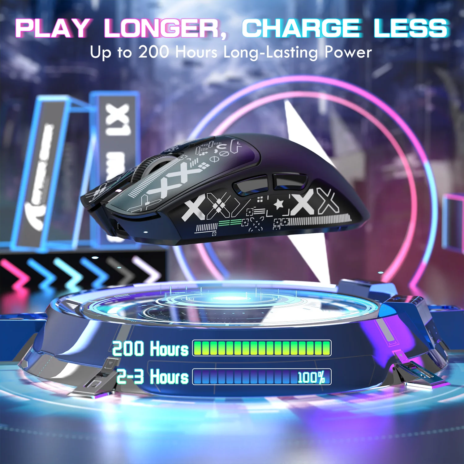 ATTACK SHARK X1 Tri-mode Gaming Mouse With Touchpad RGB Charging Dock PAW3395PRO Sensor - Image 43