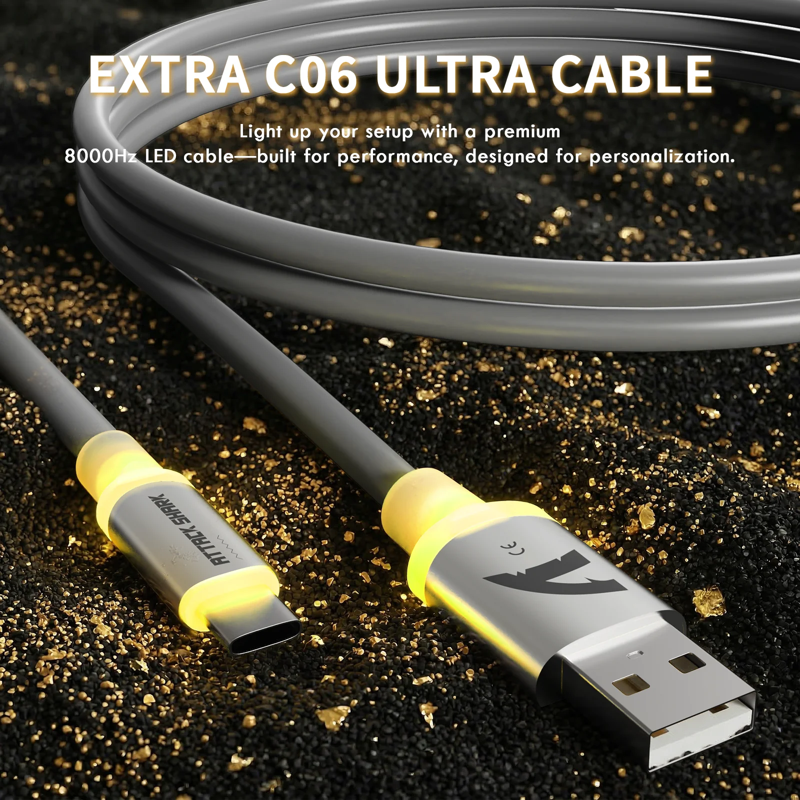 ATTACK SHARK X11 ULTRA Carbon Fiber Wireless Gaming Mouse With C06 Ultra LED Cable - Image 11