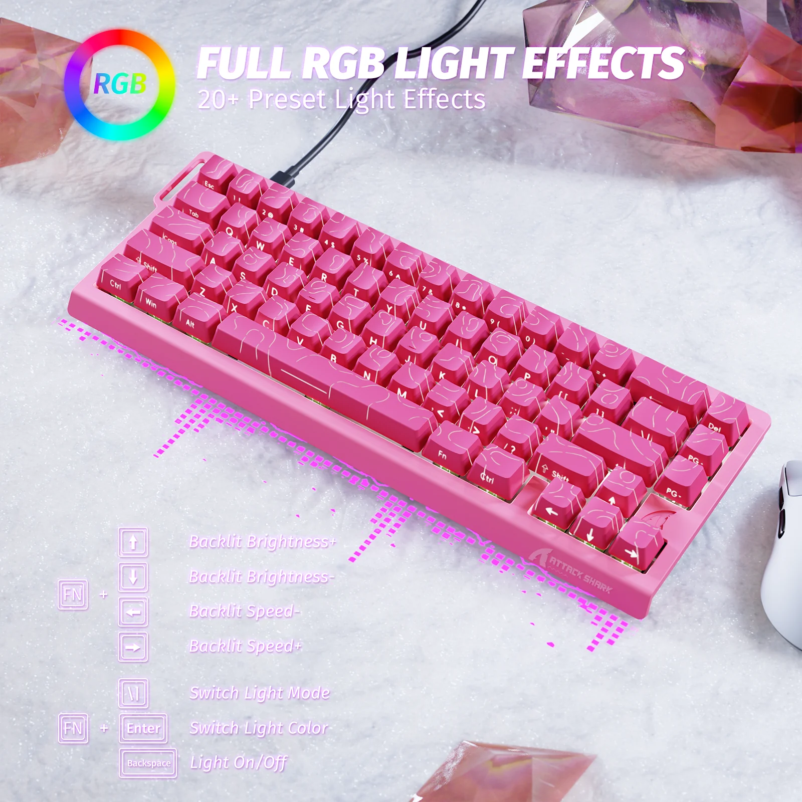 ATTACK SHARK X68 HE Rapid Trigger Keyboard Magnetic Switch - Image 43