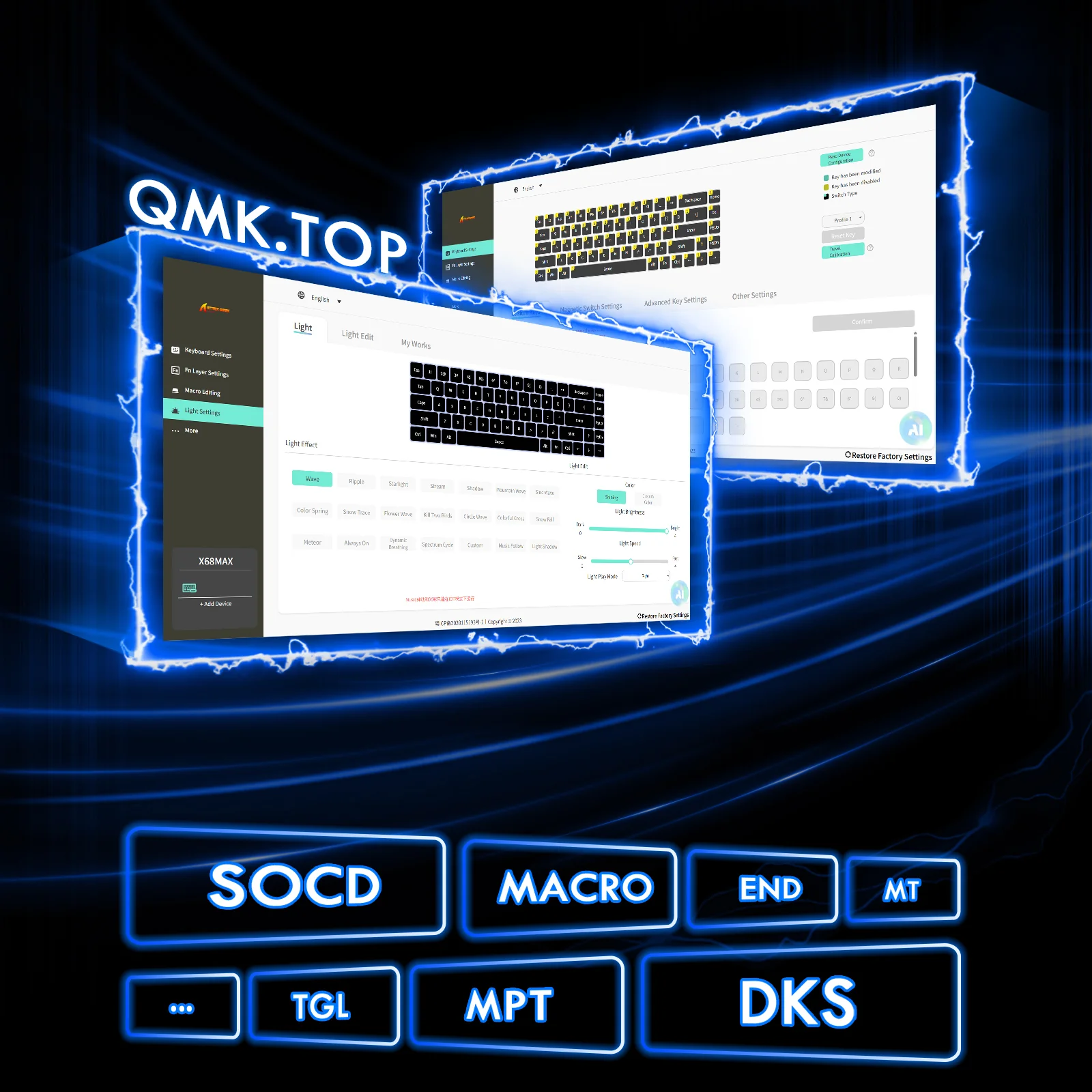 ATTACK SHARK X68MAX HE Rapid Trigger CNC Aluminum Keyboard Magnetic Switch with C01Ultra RGB Coiled Cable - Image 17
