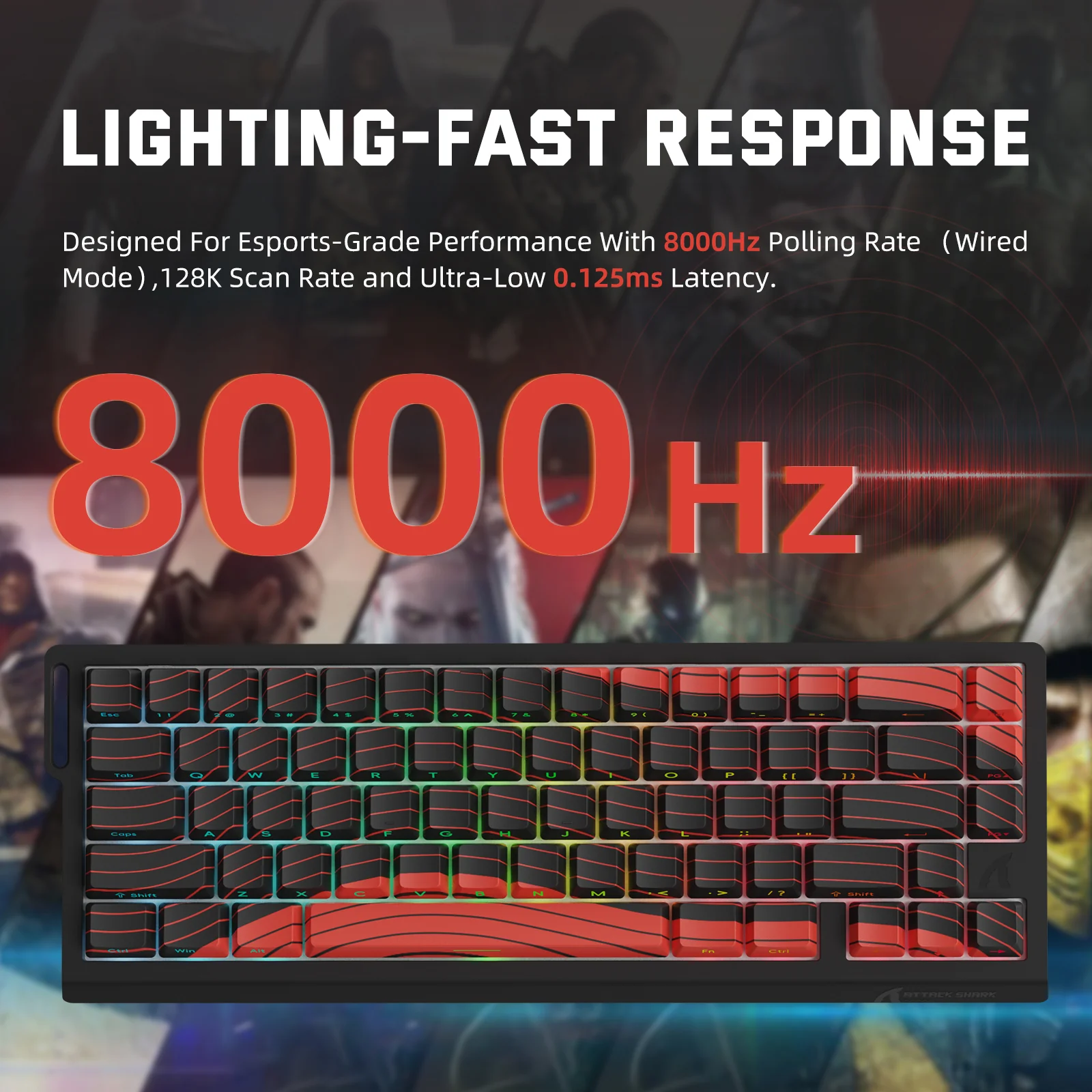 ATTACK SHARK X68PRO HE Wireless Rapid Trigger Keyboard Magnetic Switch - Image 31