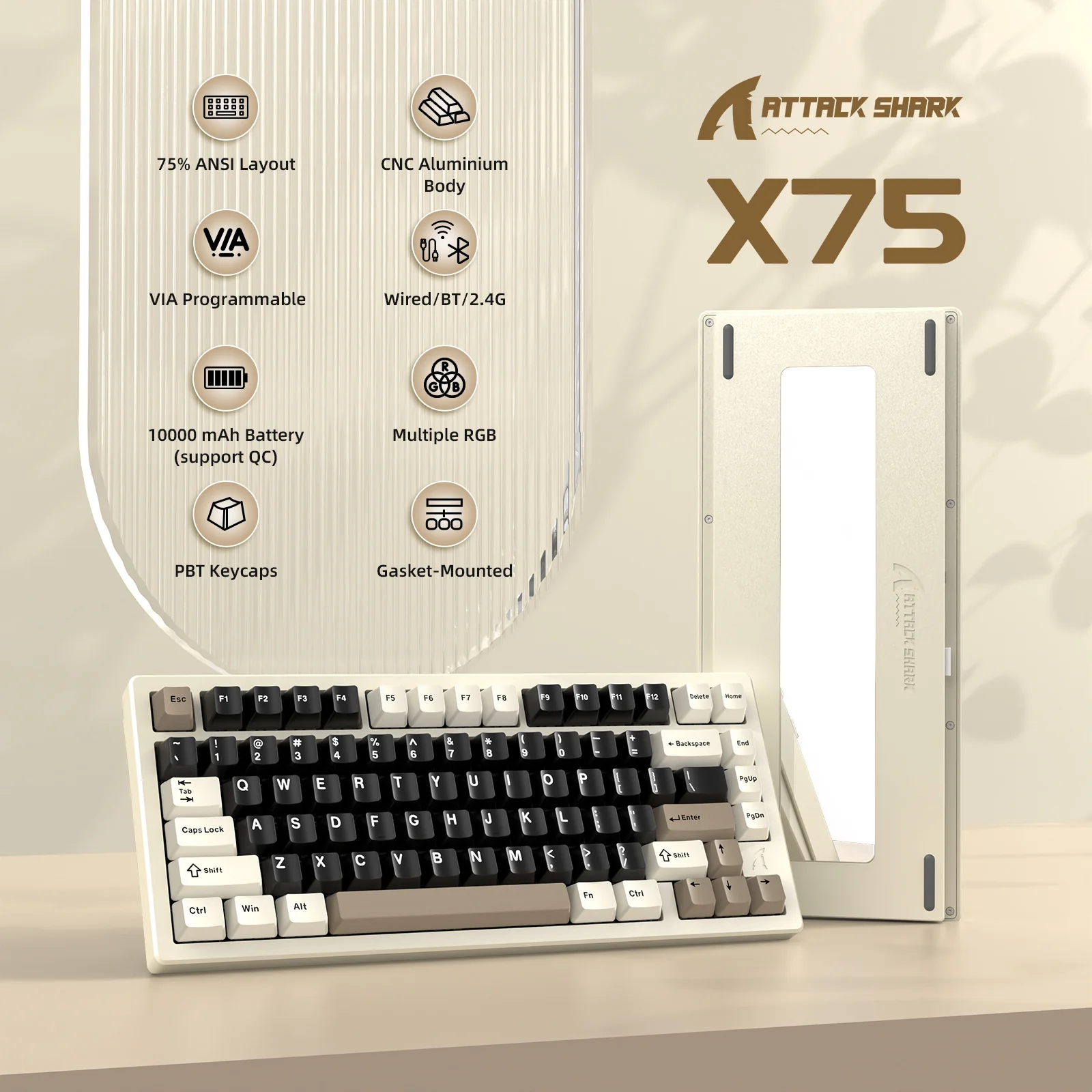 ATTACK SHARK X75 Full Aluminum Keyboard - Image 34