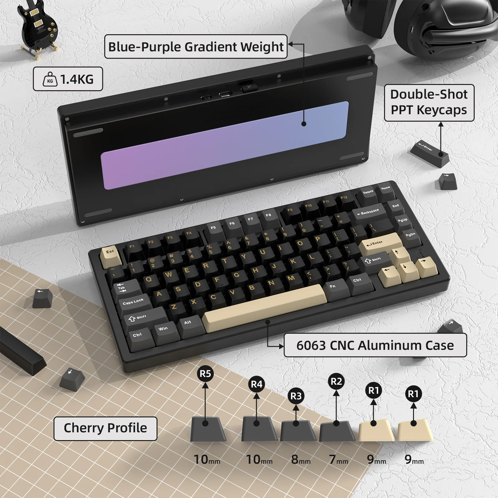 ATTACK SHARK X75 Full Aluminum Keyboard - Image 8