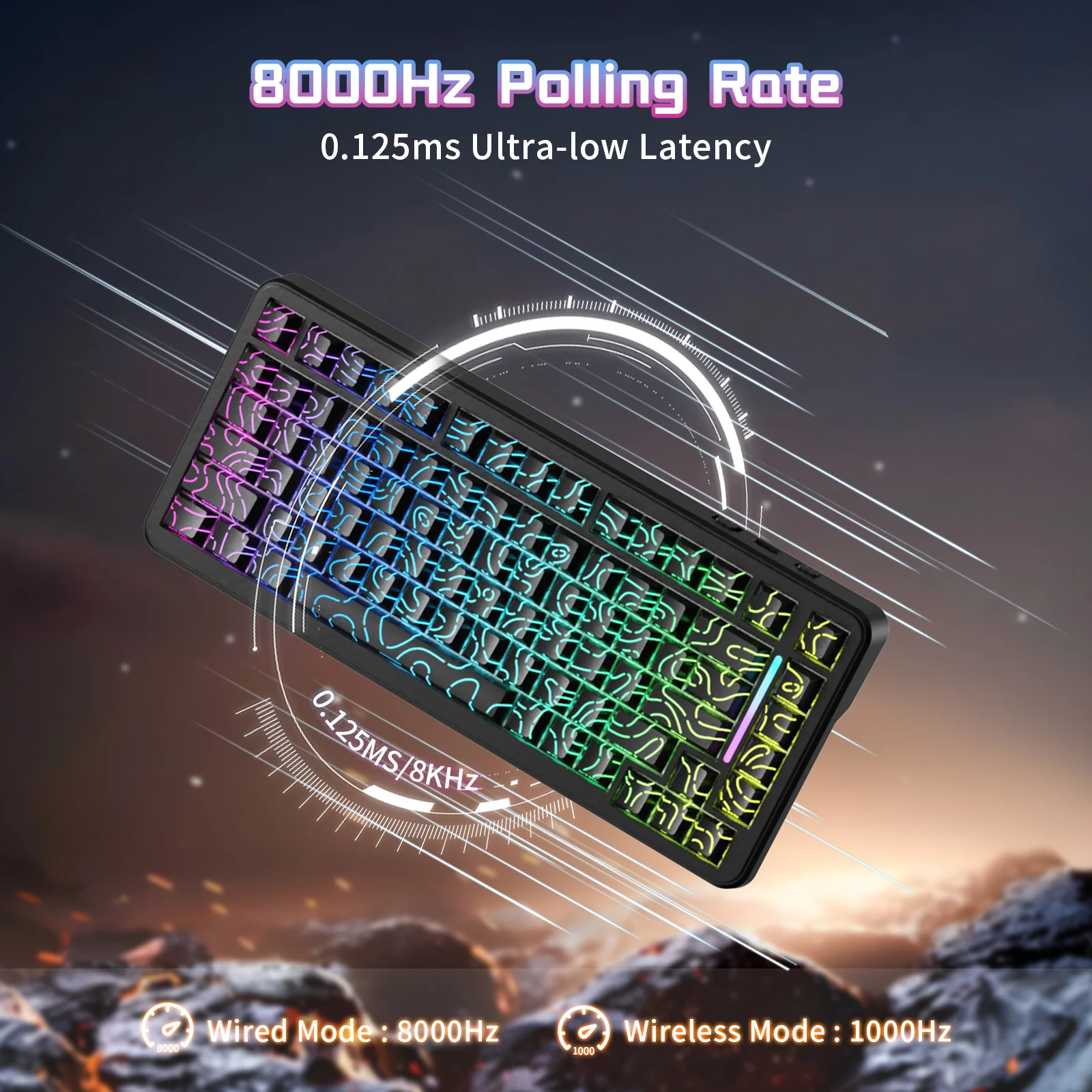 ATTACK SHARK X82PRO HE Wireless Rapid Trigger Gaming Keyboard Magnetic Switch - Image 11