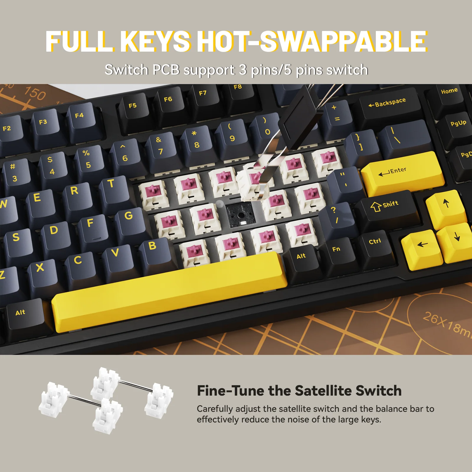 ATTACK SHARK X98 Full-size Wireless Mechanical Keyboard - Image 4