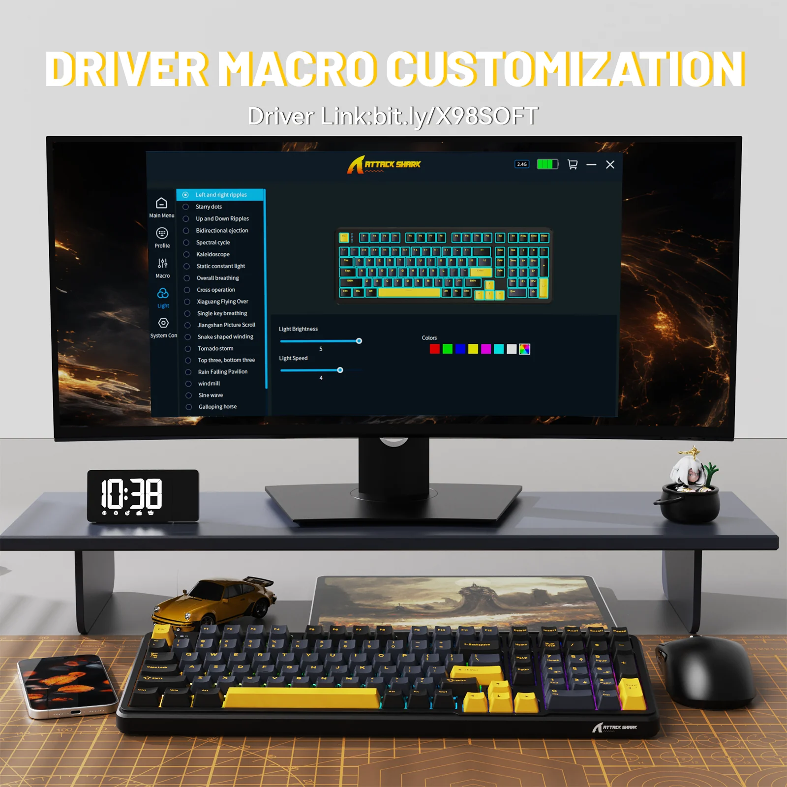 ATTACK SHARK X98 Full-size Wireless Mechanical Keyboard - Image 8