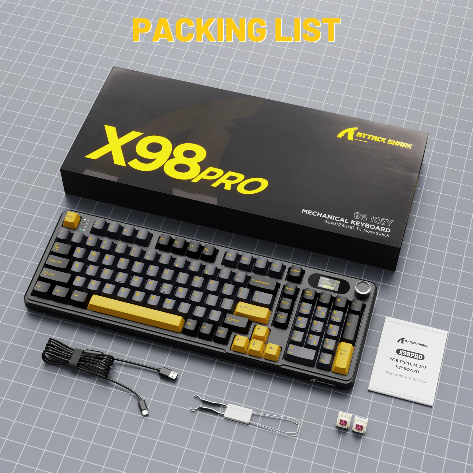 ATTACK SHARK X98PRO Wireless Gaming Keyboard - Image 28