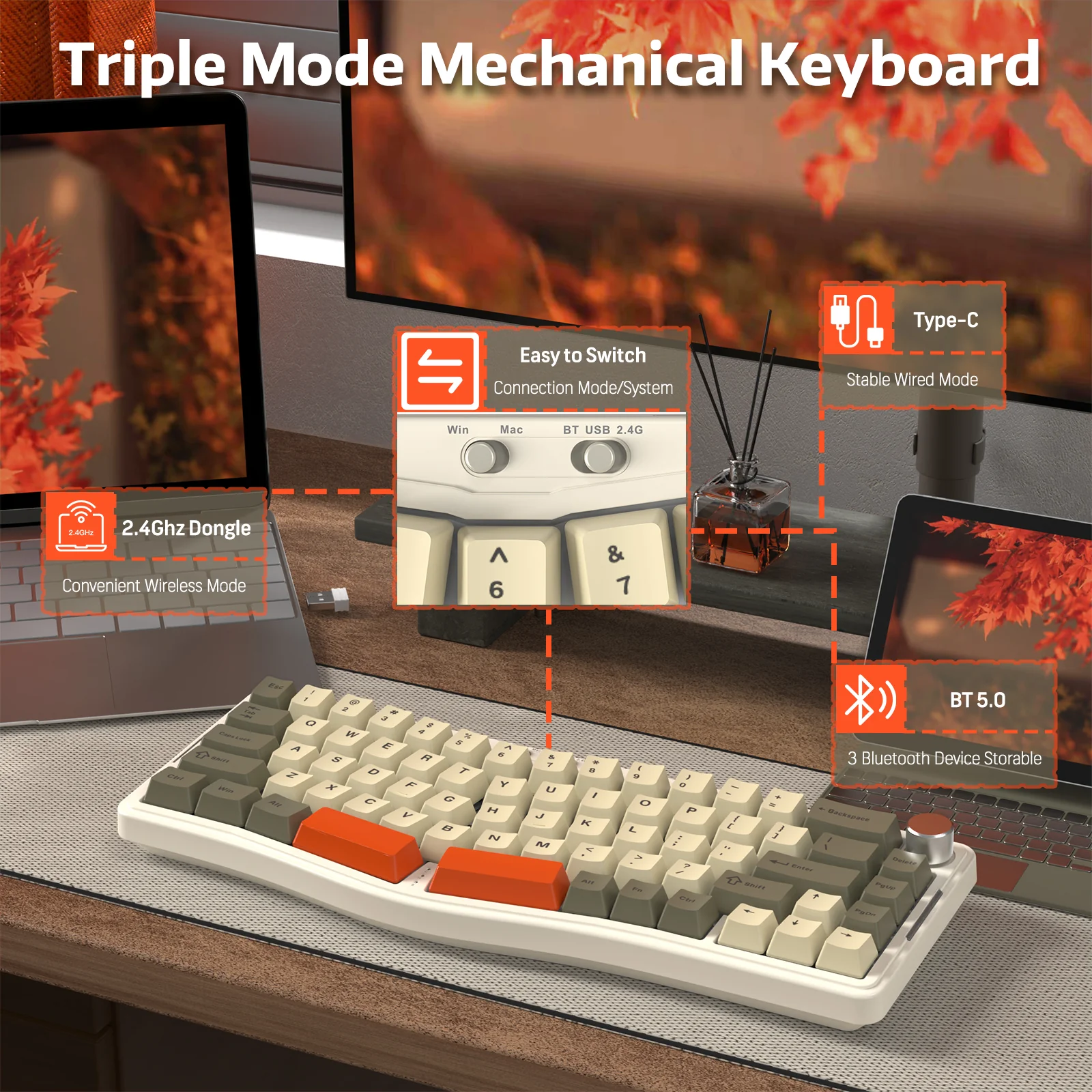 ATTACK SHARK x AJAZZ AKS068 PRO Alice Wireless Mechanical Keyboard - Image 12