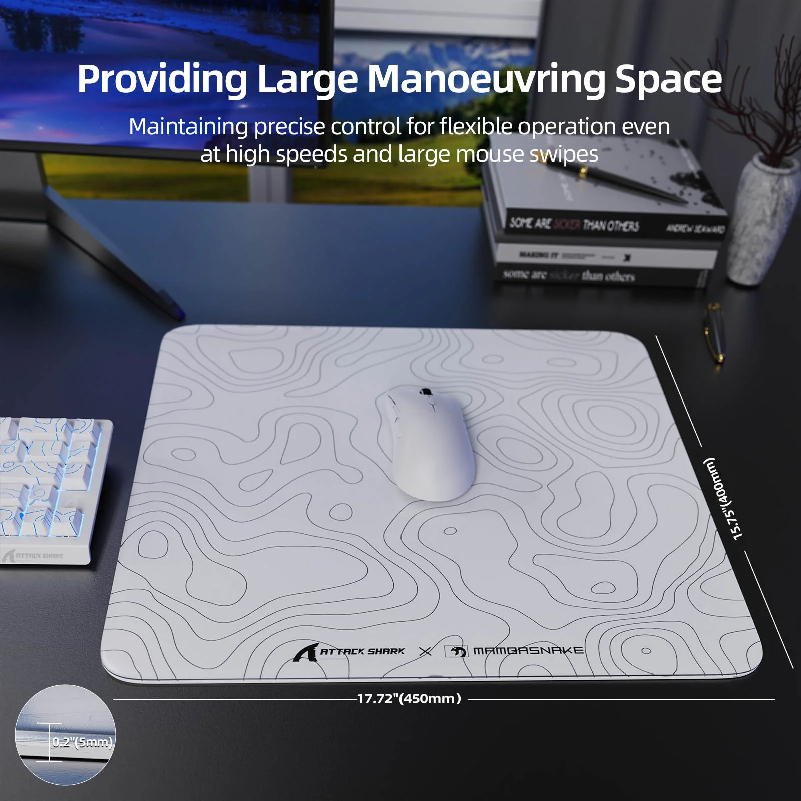 ATTACK SHARK CM05 Tempered Glass Gaming Mouse Pad - Image 15
