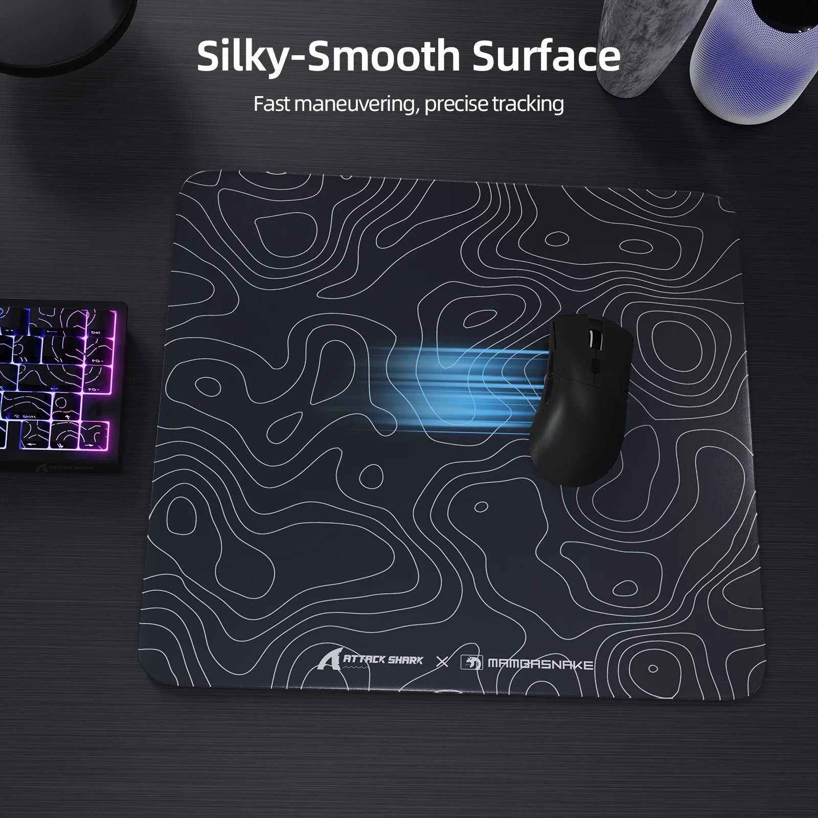 ATTACK SHARK CM05 Tempered Glass Gaming Mouse Pad - Image 3