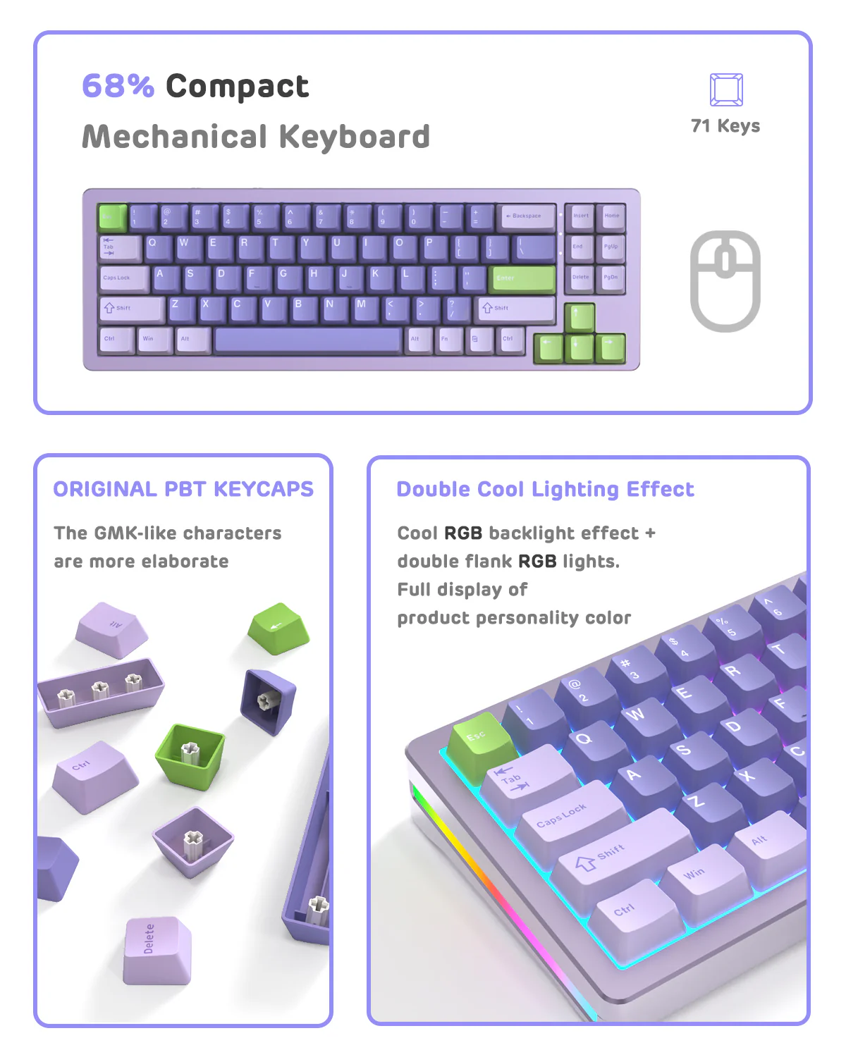 ATTACK SHARK x XINMENG M71 Knob CNC Aluminum Wireless Mechanical Keyboard - Image 26