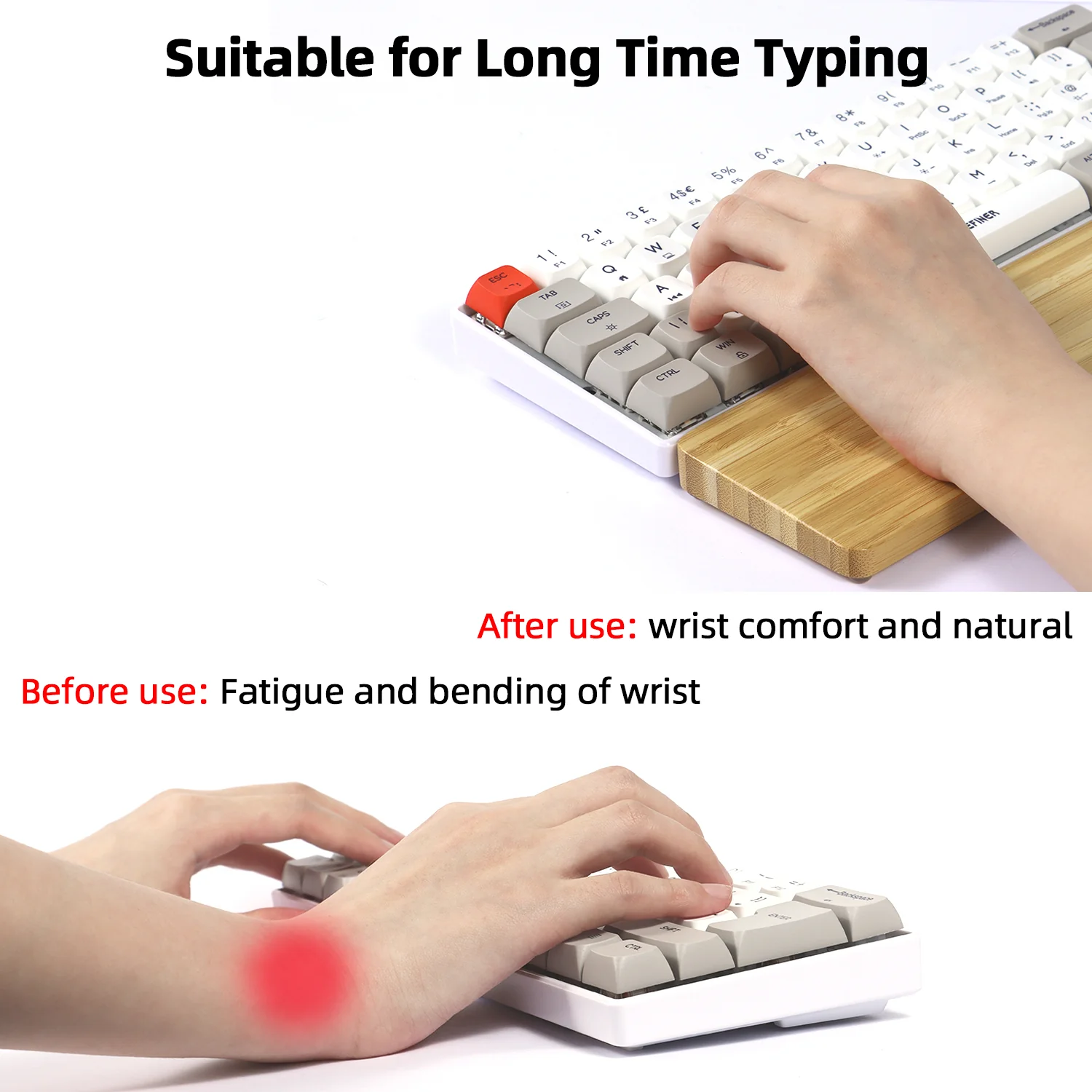 ATTACK SHARK WZ01 Bamboo Wrist Rest - Image 18