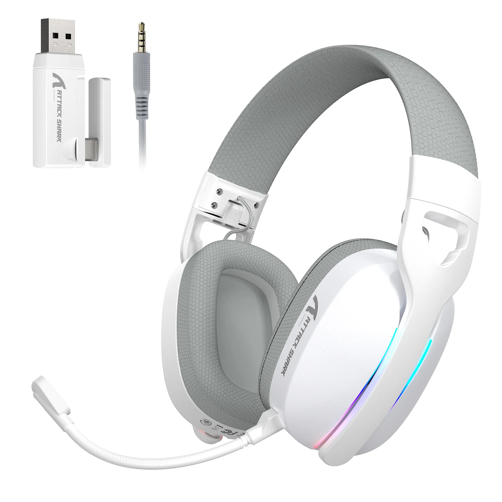 ATTACK SHARK L90 Foldable RGB Ultra-Light Tri-Mode Gaming Headset - Image 10