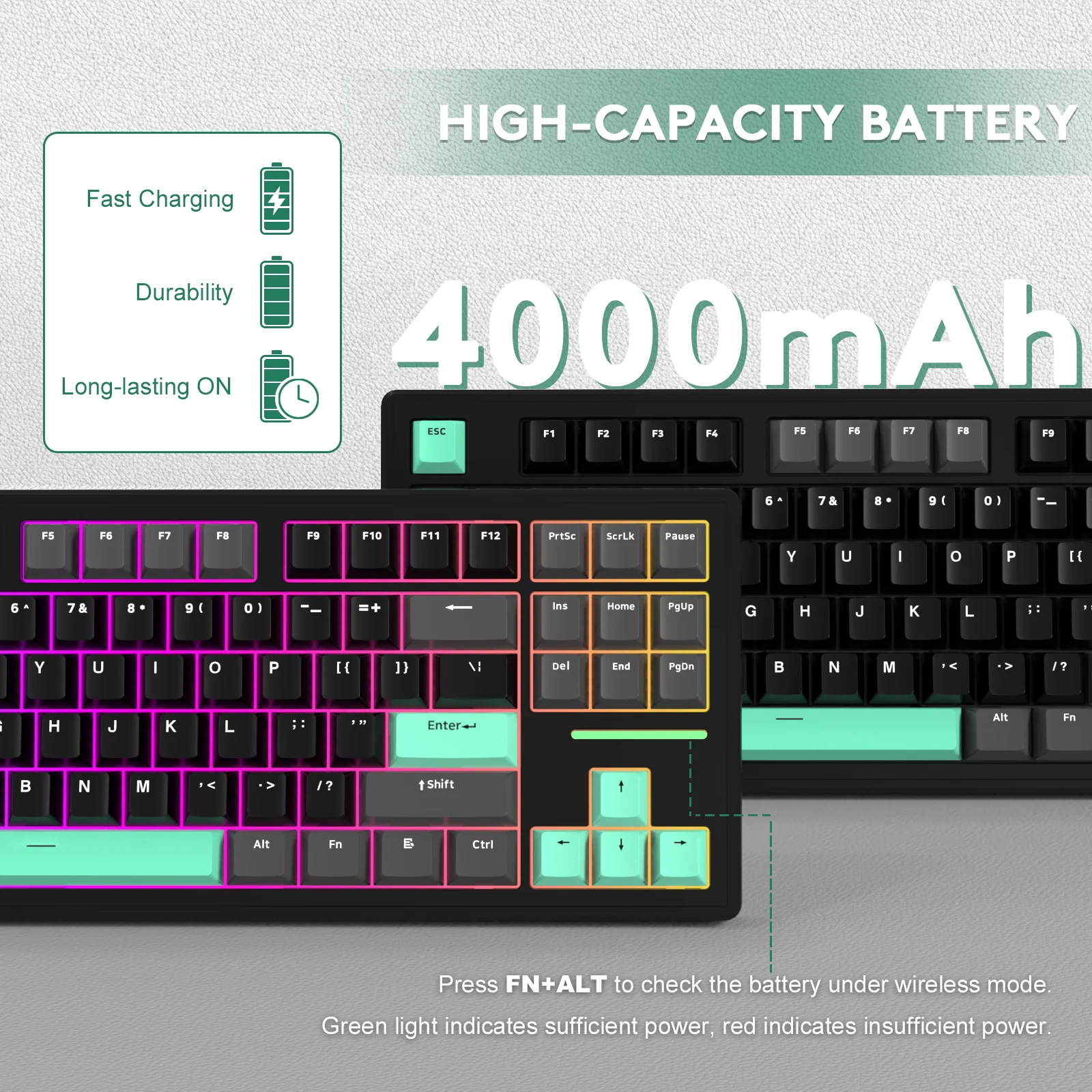 ATTACK SHARK M87 Wireless Mechanical Keyboard - Image 25