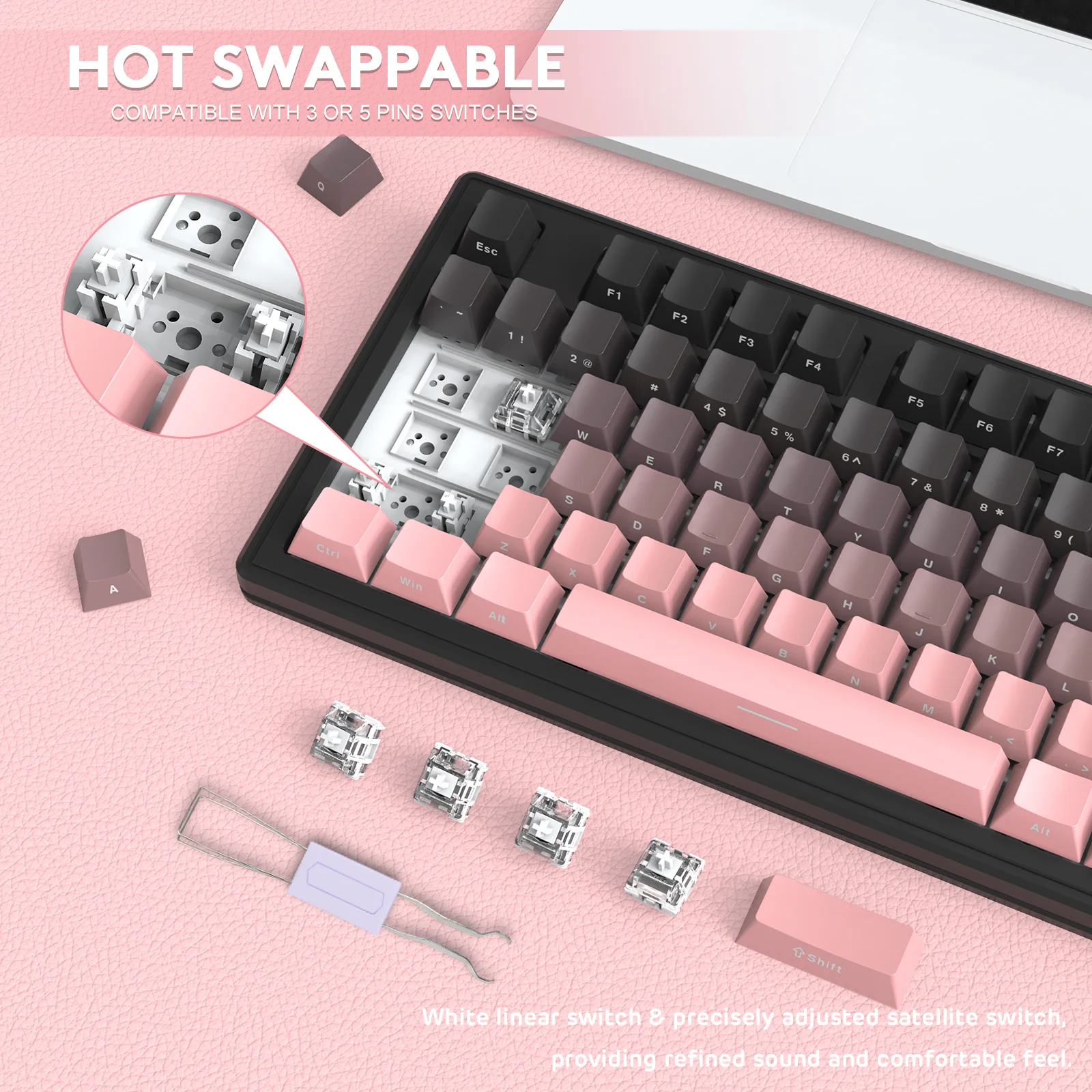 ATTACK SHARK M87 Wireless Mechanical Keyboard - Image 40