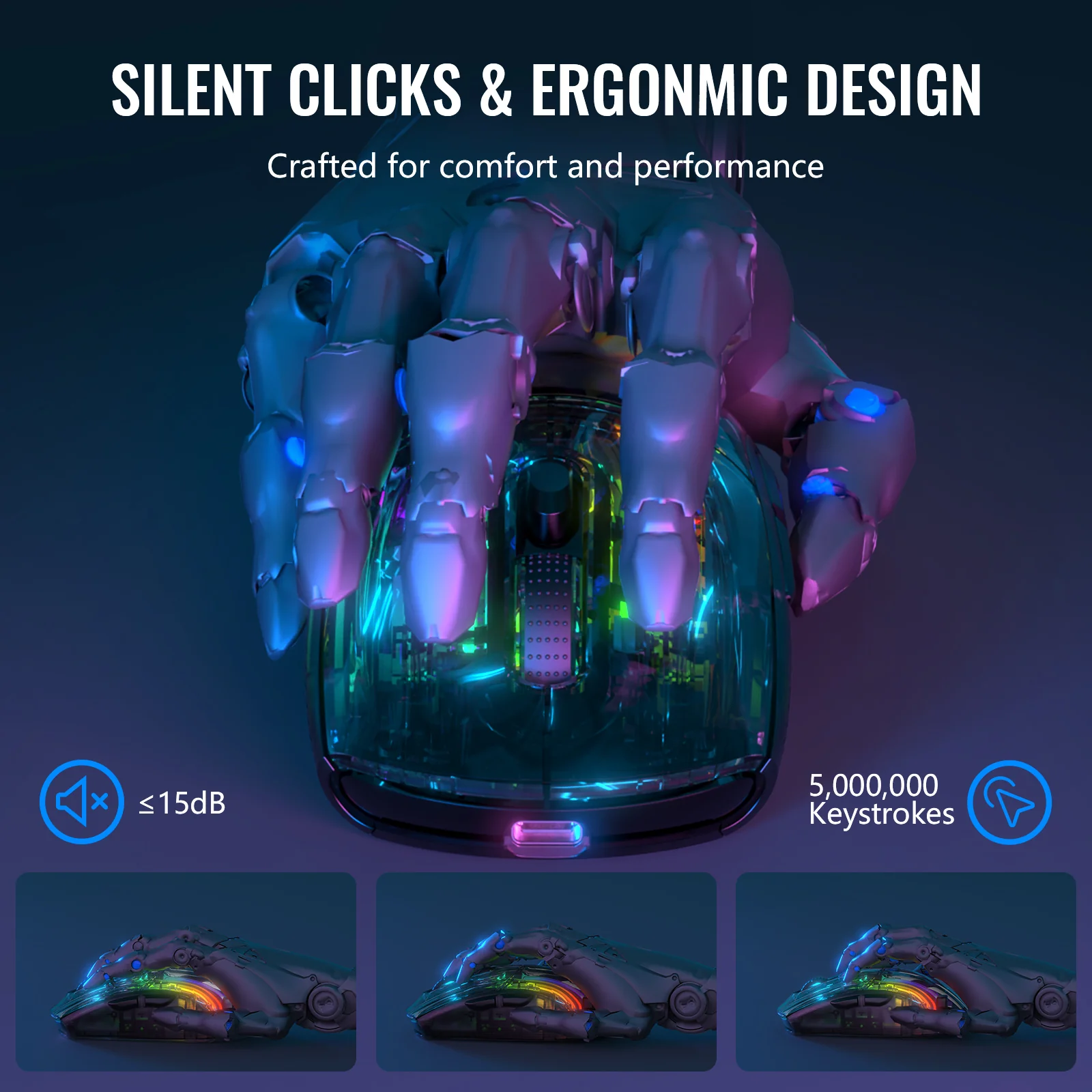 ATTACK SHARK X2PRO Wireless Gaming Mouse with Charging Dock - Image 9