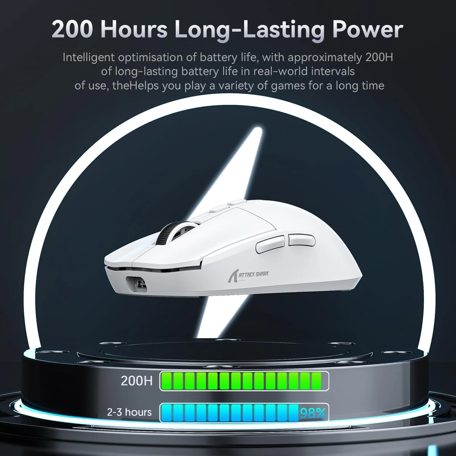 ATTACK SHARK X6 Three Modes Gaming Mouse With Charging Dock - Image 6