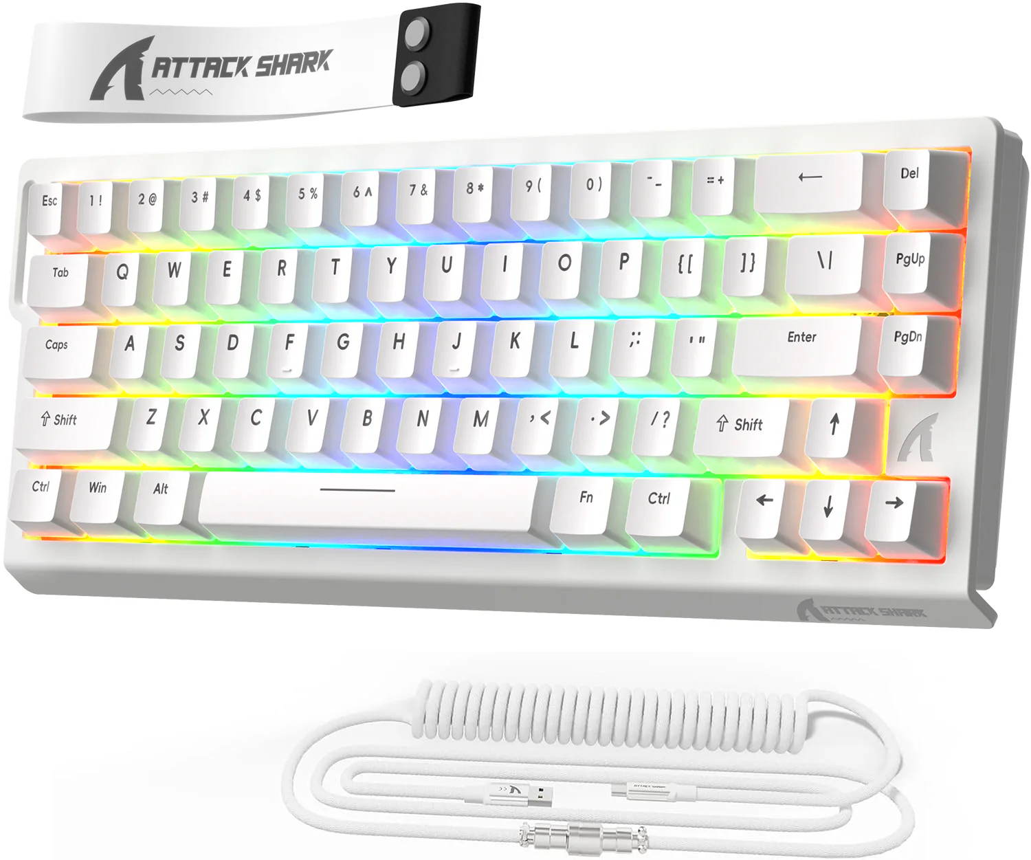 ATTACK SHARK X68 HE Rapid Trigger Keyboard Magnetic Switch with C01PRO Coiled Cable - Image 46